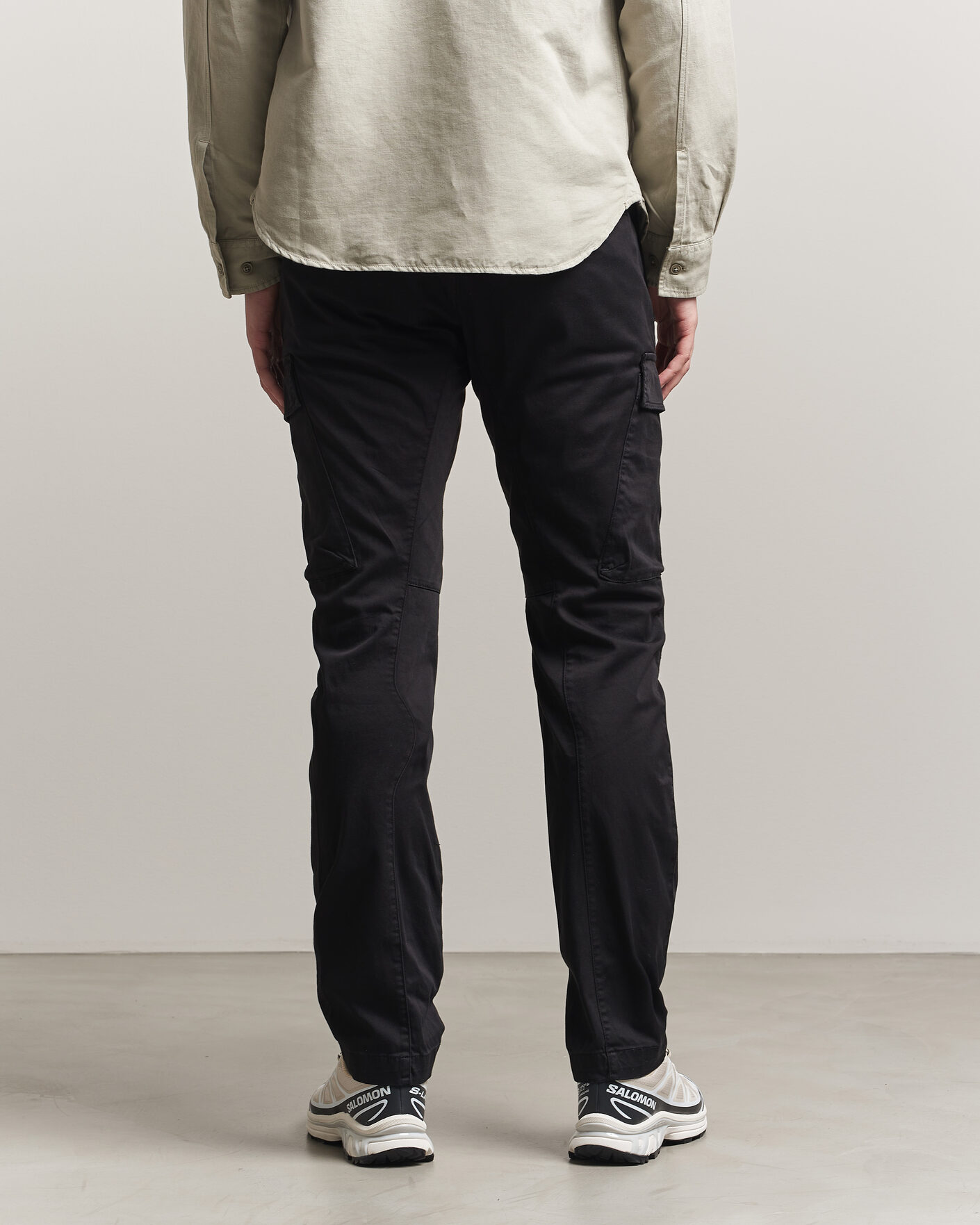 Mies | Housut | C.P. Company | Satin Stretch Cargo Pants Black