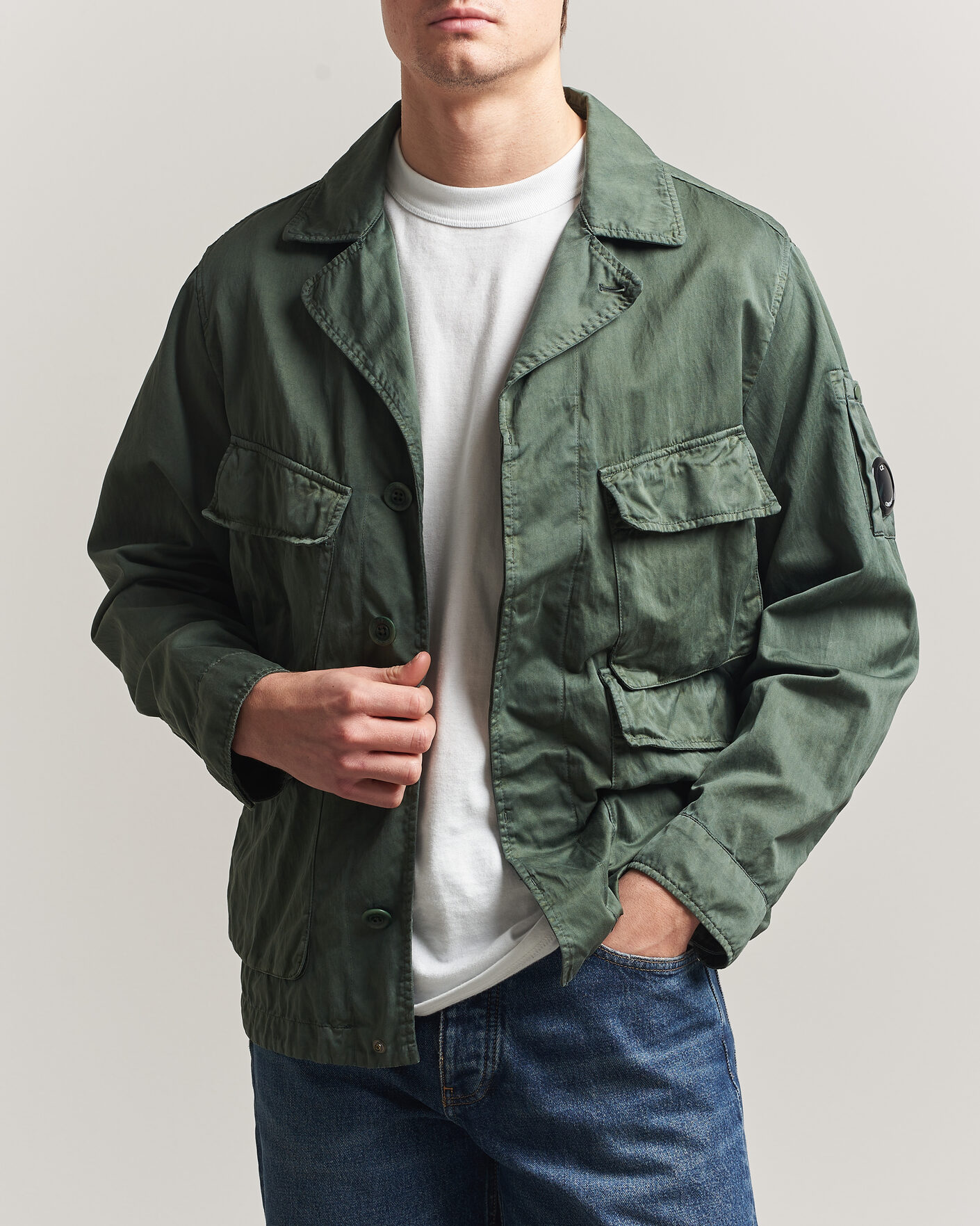 Mies | Takit | C.P. Company | Raso Cinque Cotton Nylon Jungle Jacket Dark Green