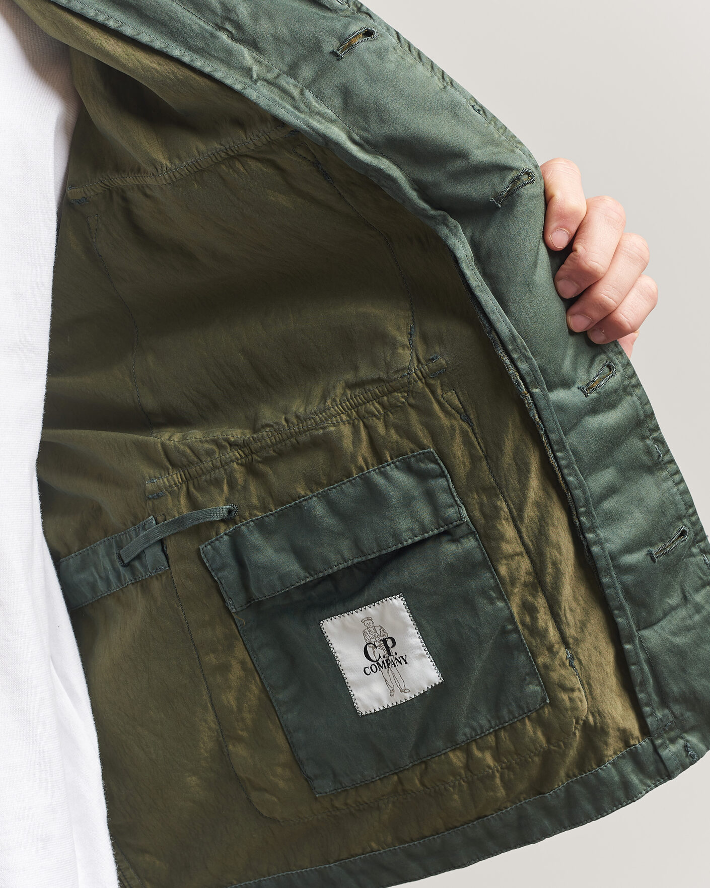 Mies | Takit | C.P. Company | Raso Cinque Cotton Nylon Jungle Jacket Dark Green