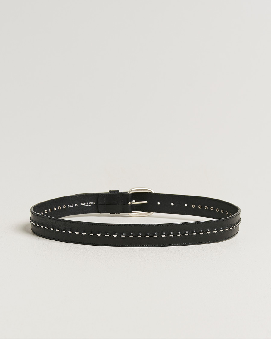 Mies | Vyöt | Golden Goose | Studded Leather Belt Black