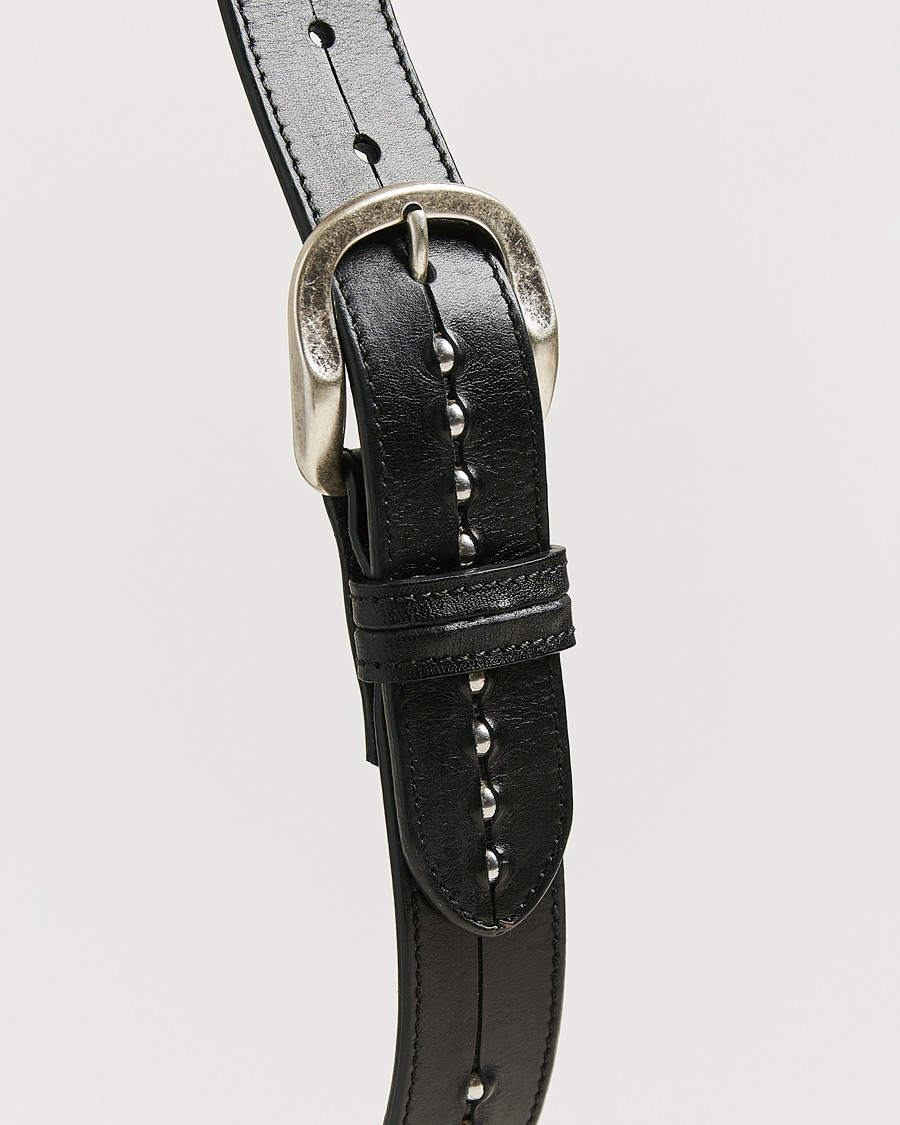 Mies | Vyöt | Golden Goose | Studded Leather Belt Black