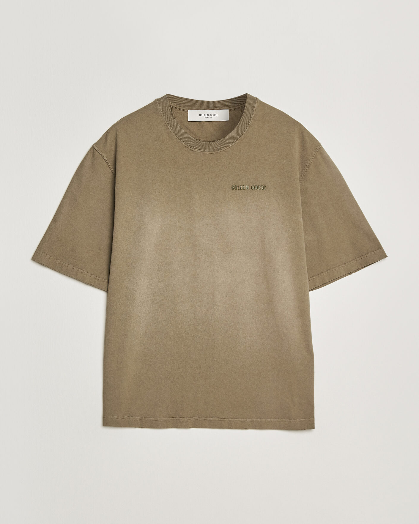 Mies | T-paidat | Golden Goose | Journey Dyed Cotton T-Shirt Washed Beige
