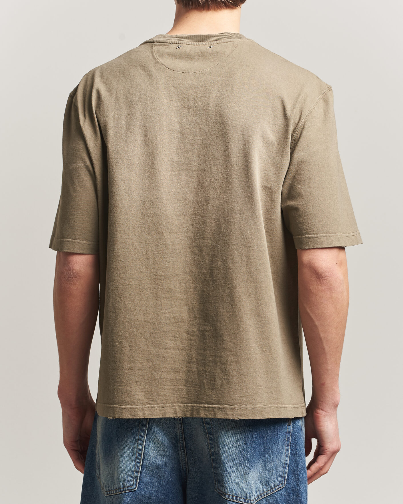 Mies | T-paidat | Golden Goose | Journey Dyed Cotton T-Shirt Washed Beige