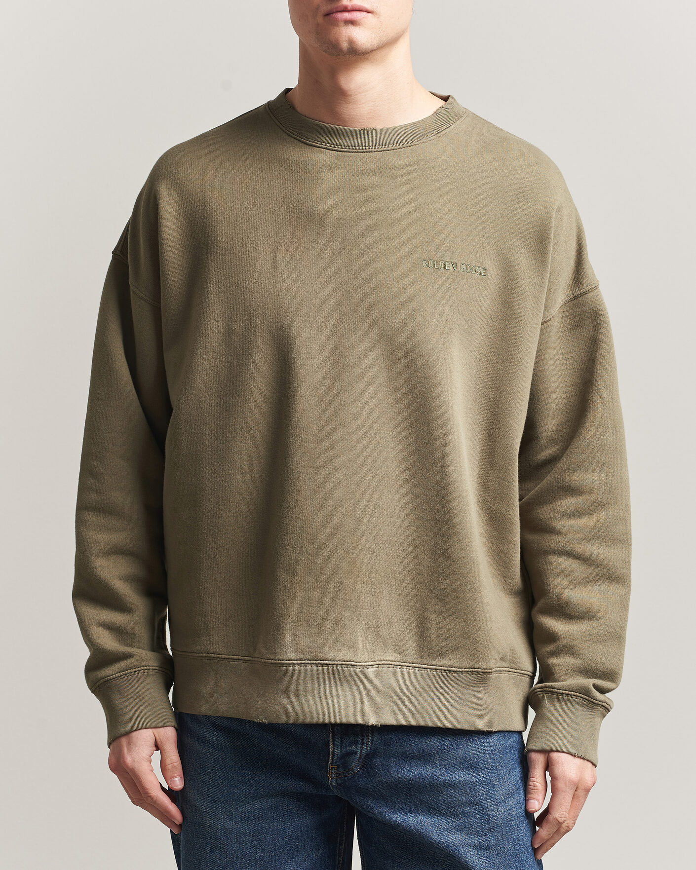 Mies | Puserot | Golden Goose | Journey Dyed Cotton Sweatshirt Washed Beige