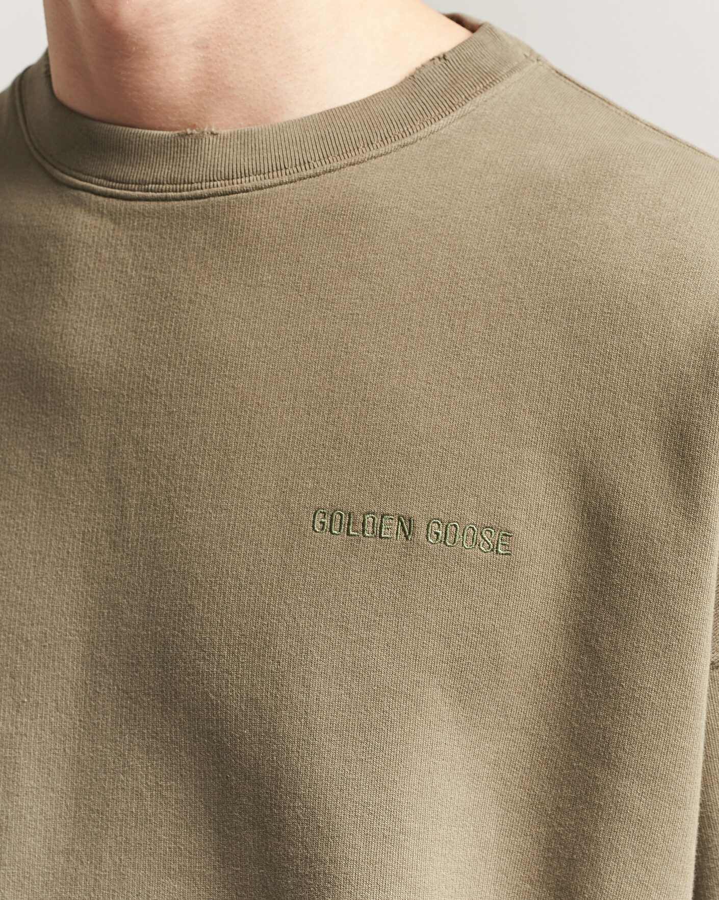 Mies | Puserot | Golden Goose | Journey Dyed Cotton Sweatshirt Washed Beige