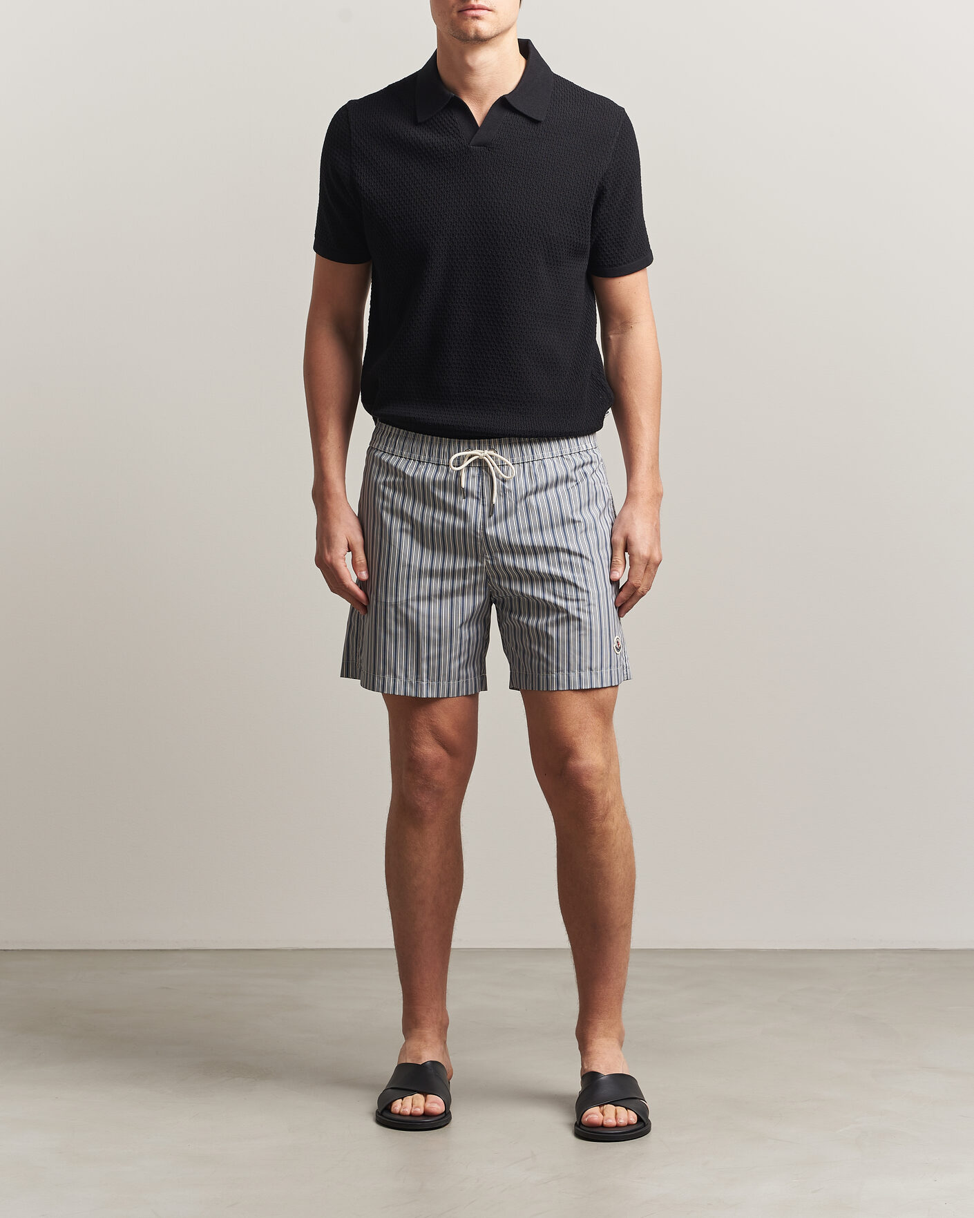 Mies | Uimahousut | Moncler | Nylon Swim Shorts Blue Stripe