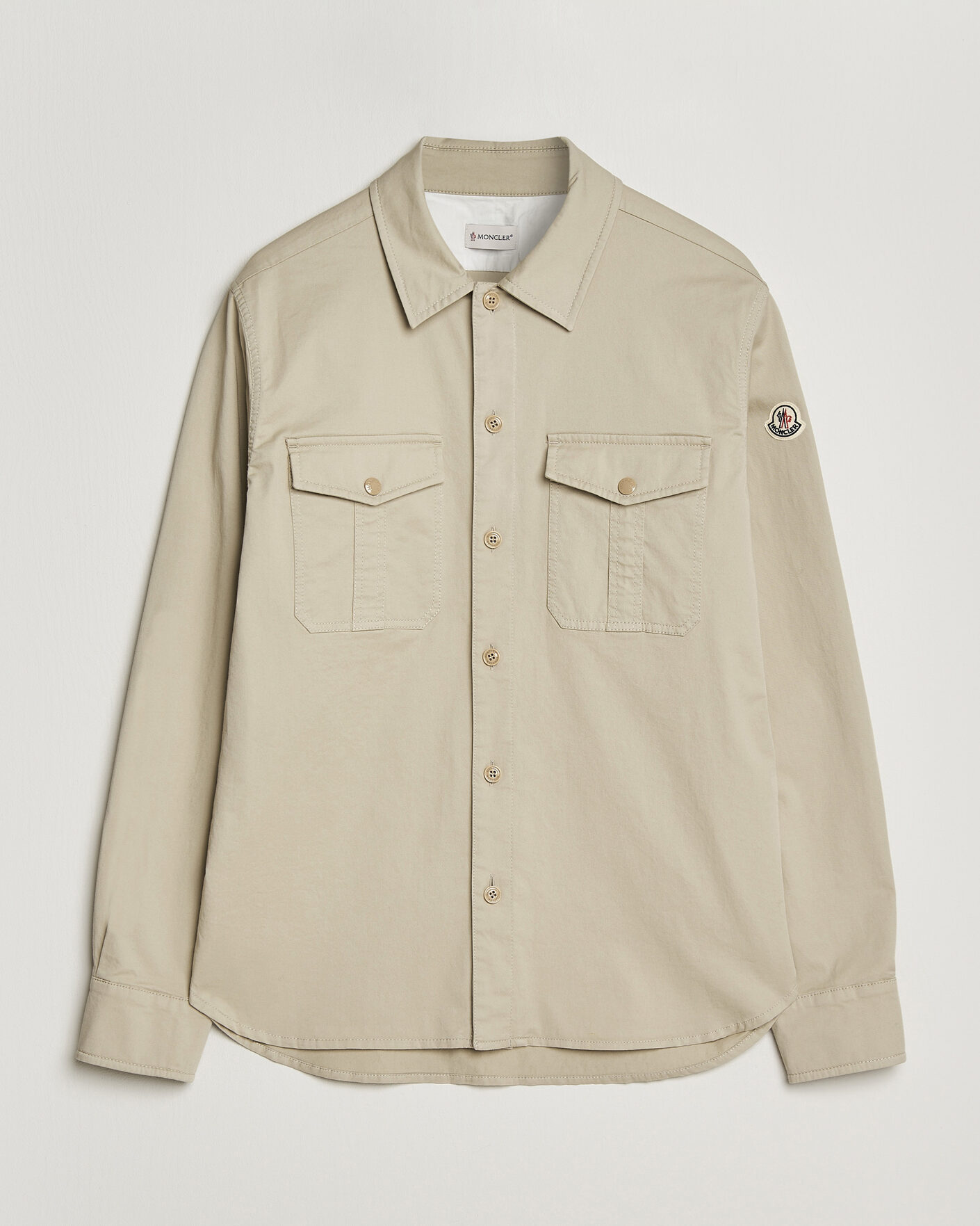 Mies | Kauluspaidat | Moncler | Double Pocket Overshirt Beige