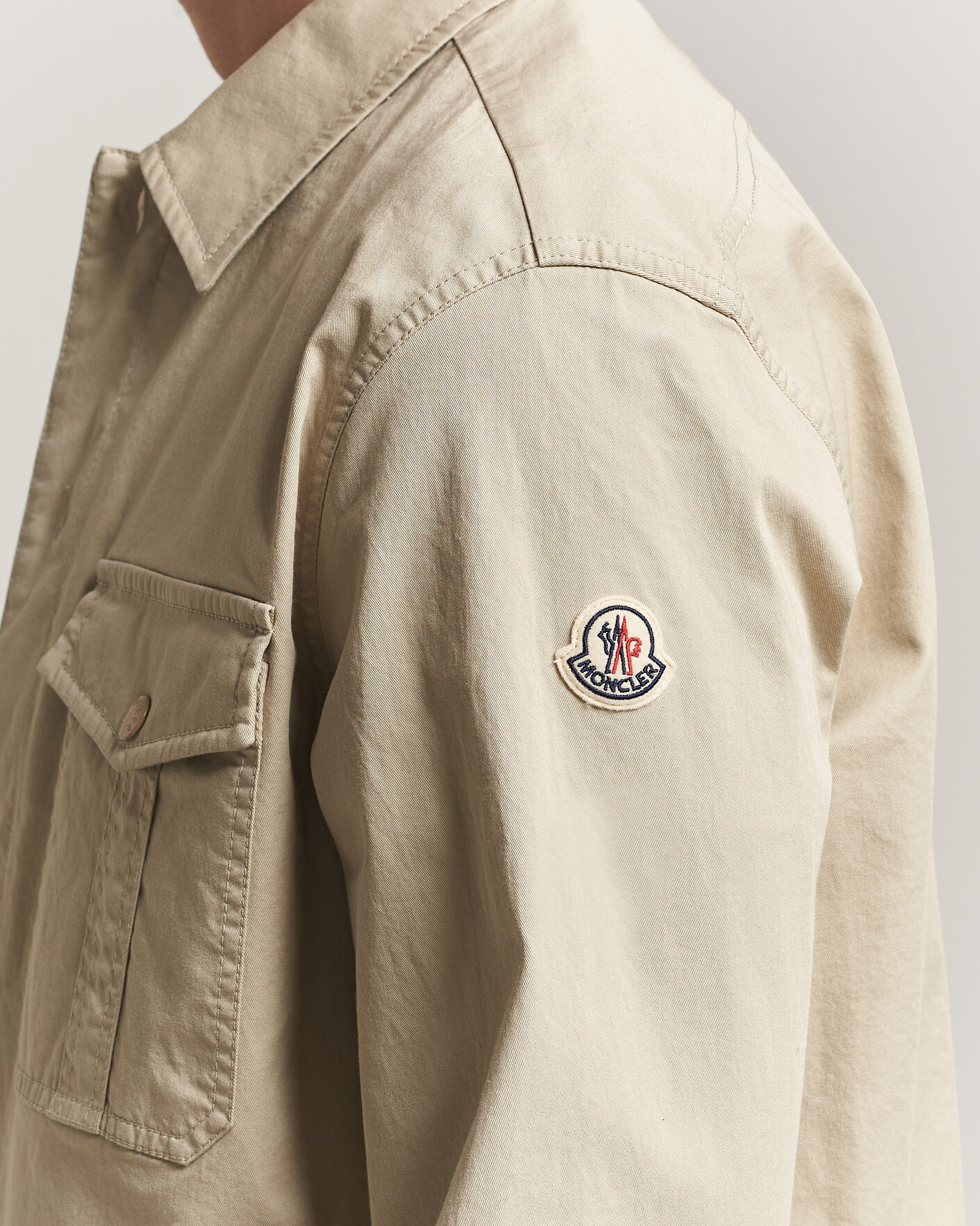 Mies | Kauluspaidat | Moncler | Double Pocket Overshirt Beige