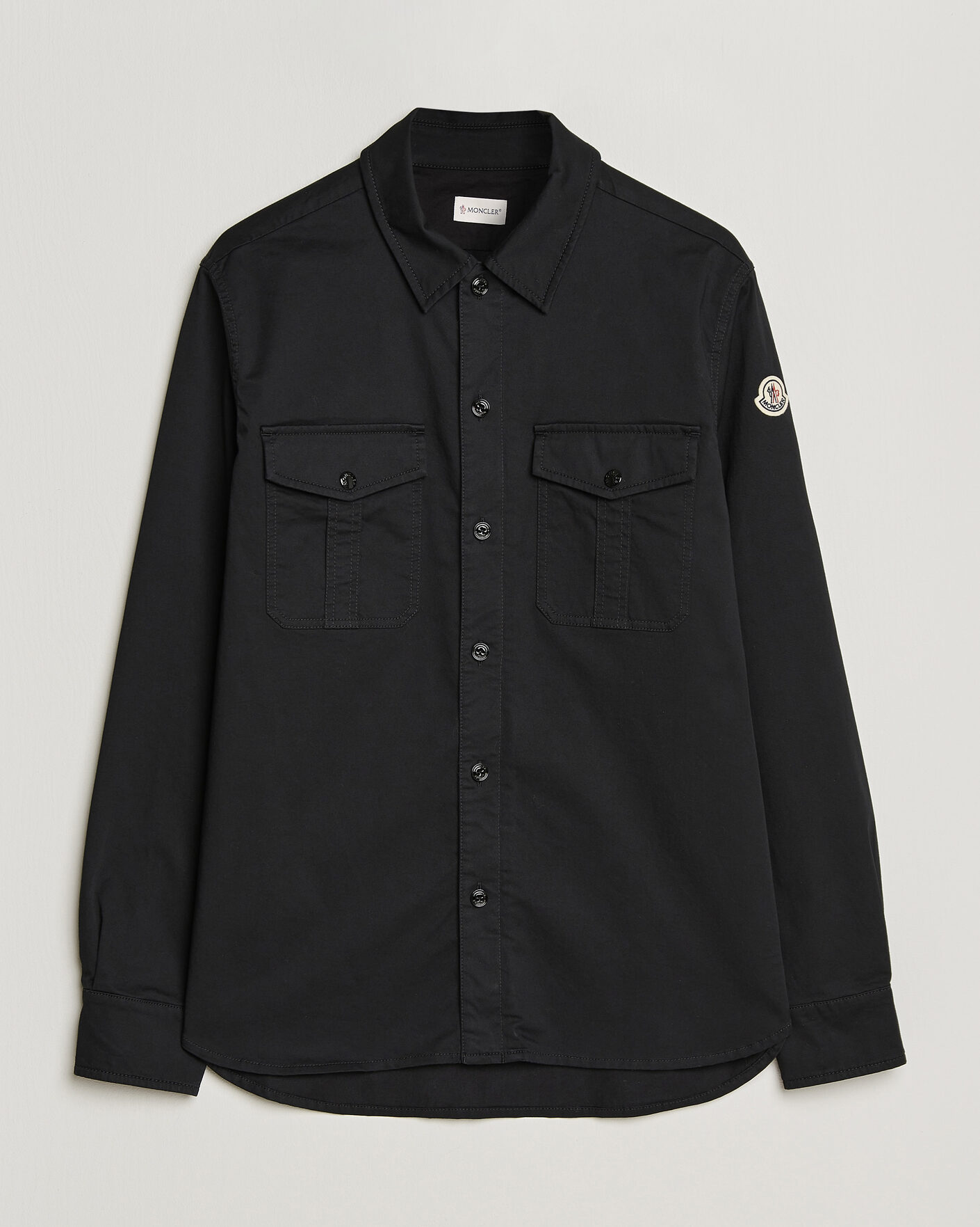 Mies | Kauluspaidat | Moncler | Double Pocket Overshirt Black