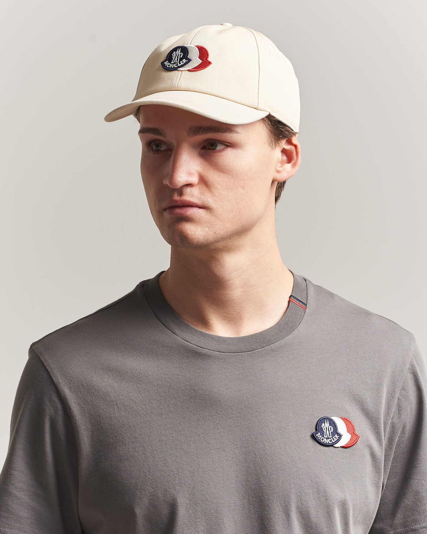 Mies | Päähineet | Moncler | Tricolore Logo Cap Light Beige
