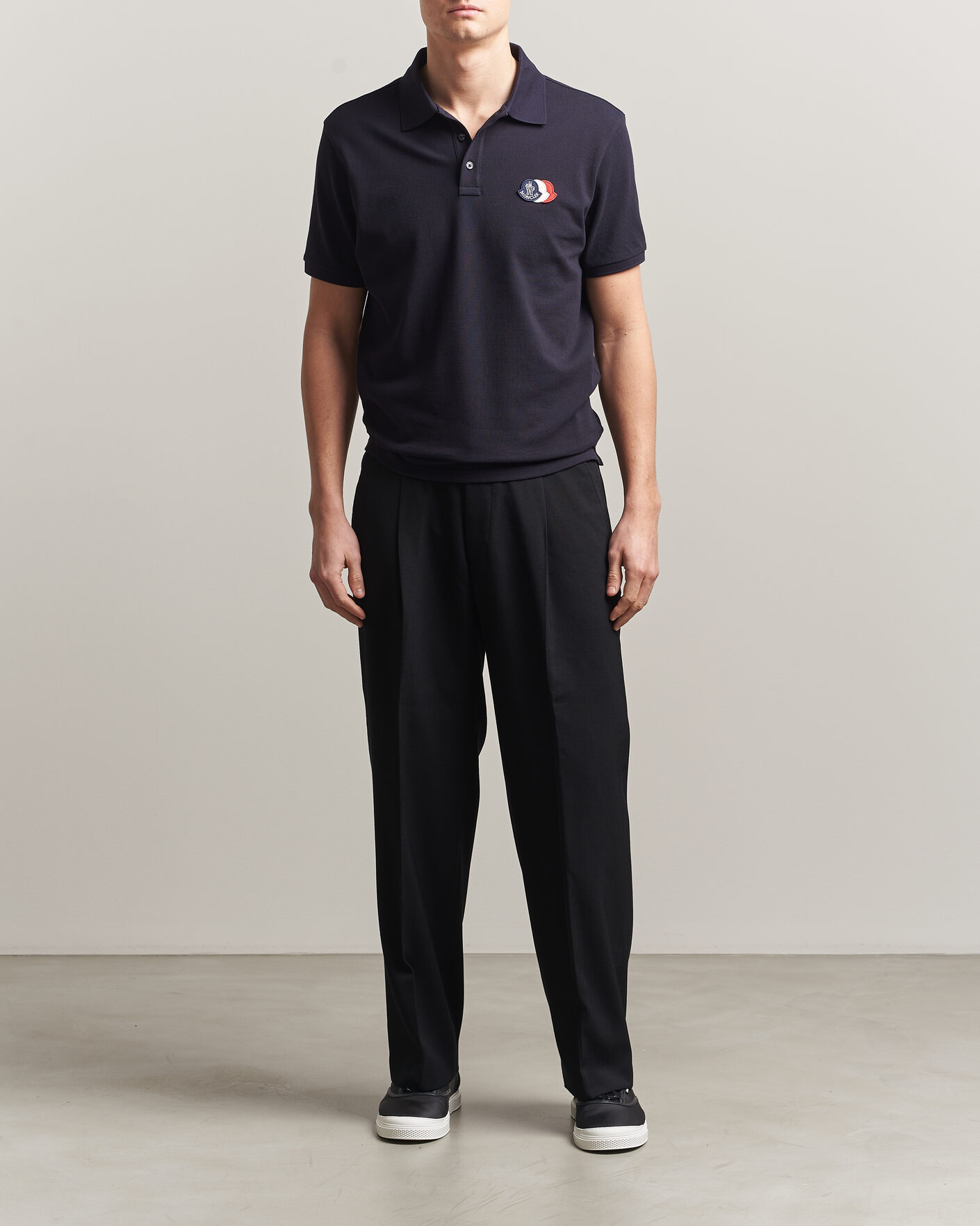 Mies | Pikeet | Moncler | Tricolore Logo Polo Navy