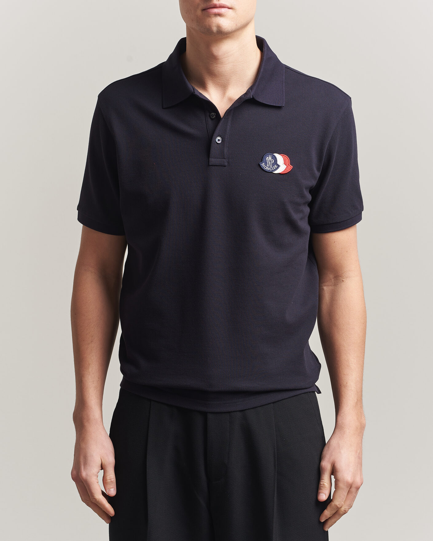 Mies | Pikeet | Moncler | Tricolore Logo Polo Navy