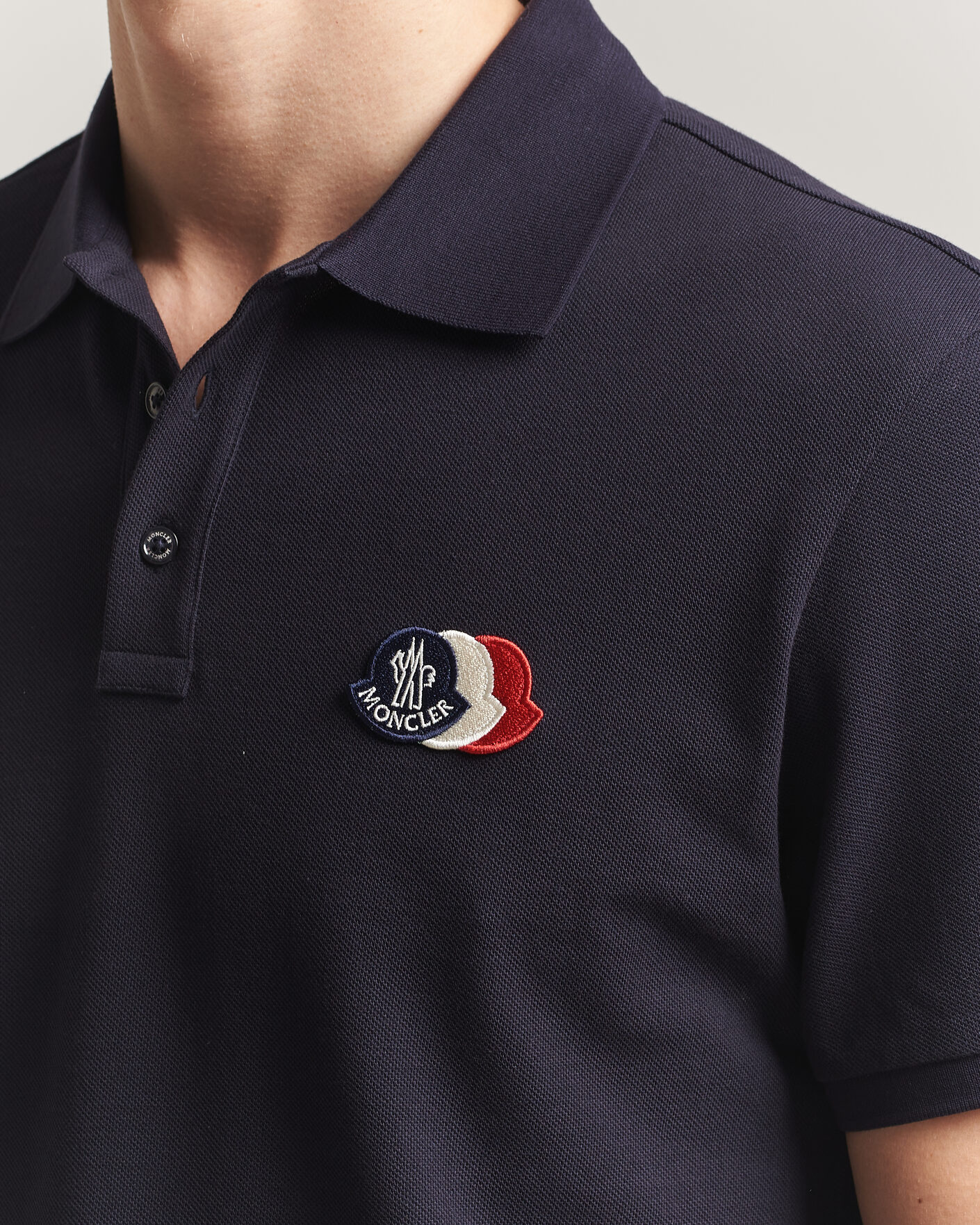 Mies | Pikeet | Moncler | Tricolore Logo Polo Navy