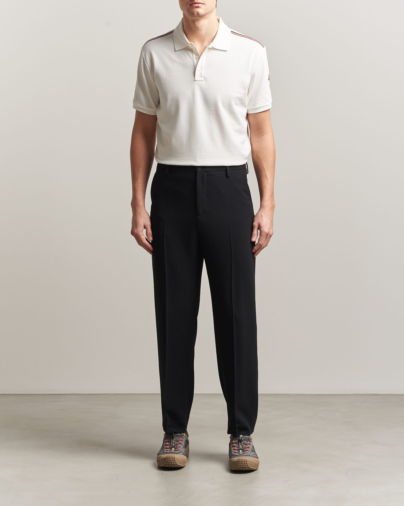 Mies | Pikeet | Moncler | Tricolore Shoulder Polo White