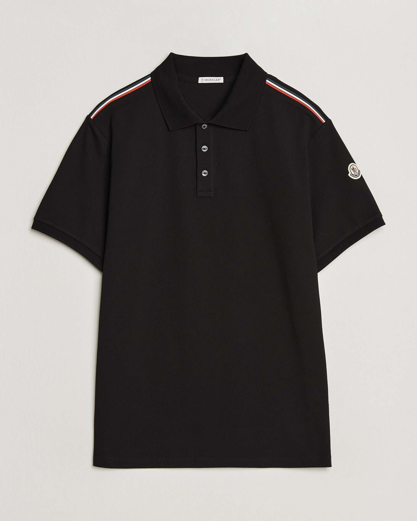 Mies | Pikeet | Moncler | Tricolore Shoulder Polo Black