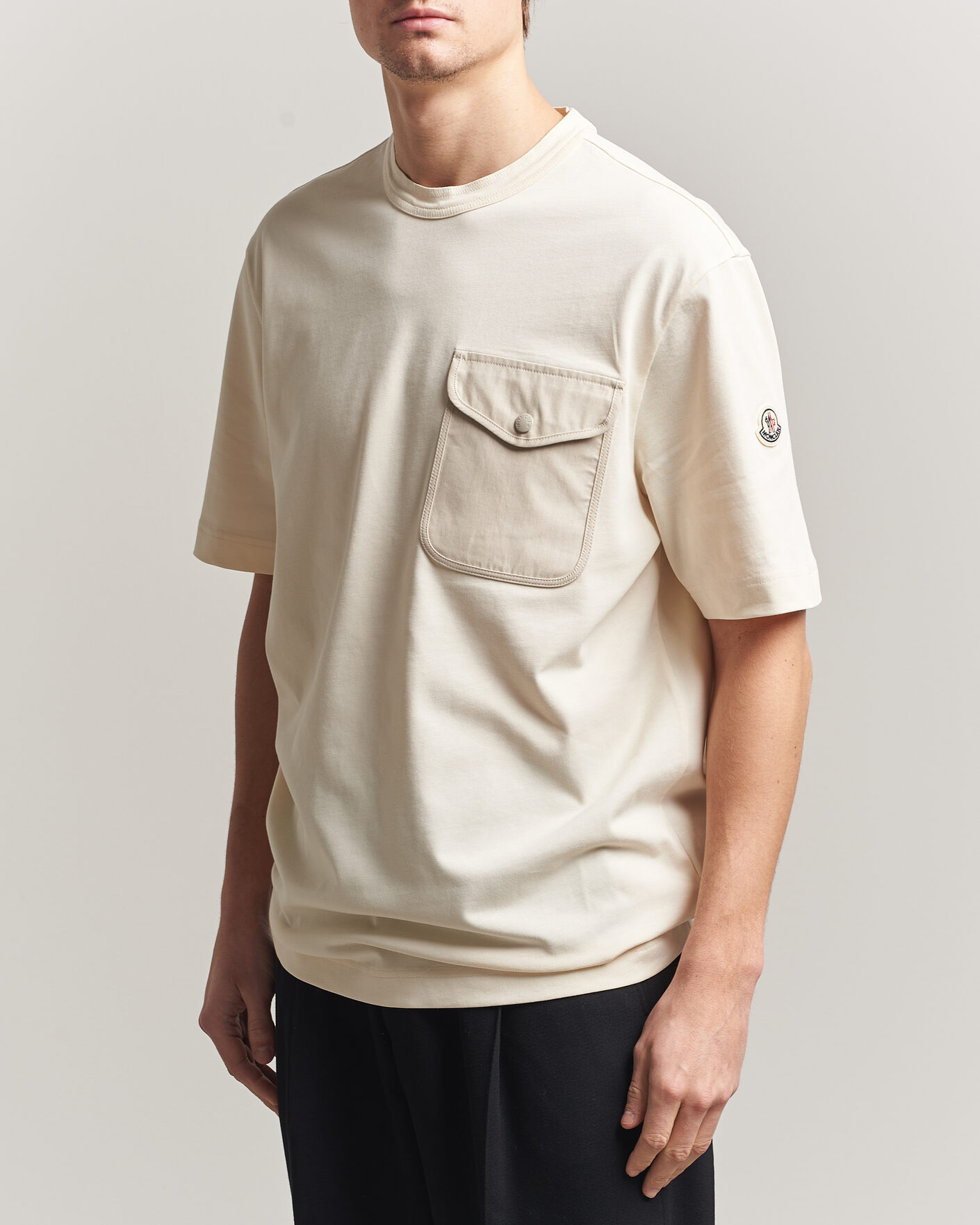 Mies | T-paidat | Moncler | Oversize Pocket T-Shirt Off White