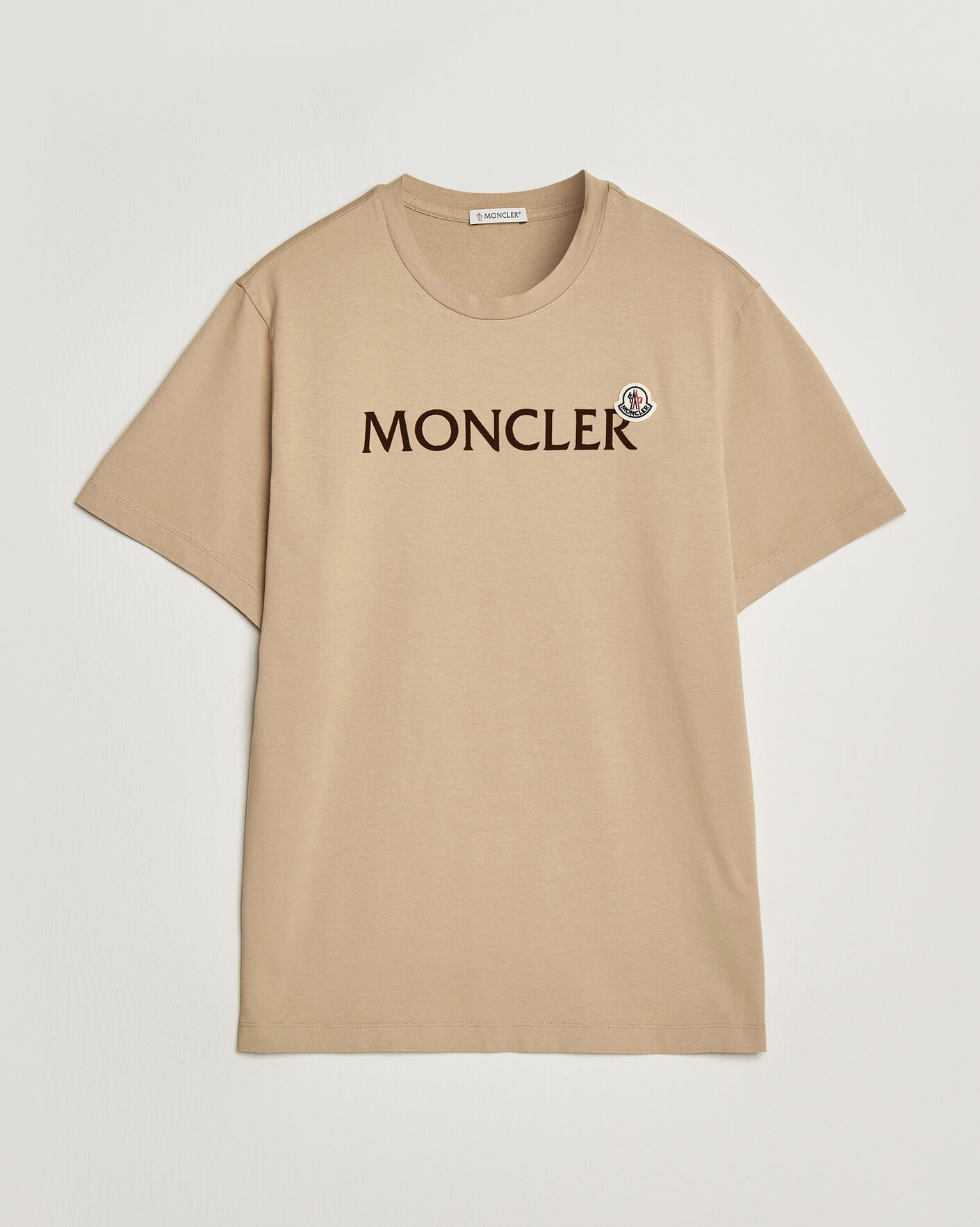 Mies | T-paidat | Moncler | Lettering Logo T-Shirt Beige