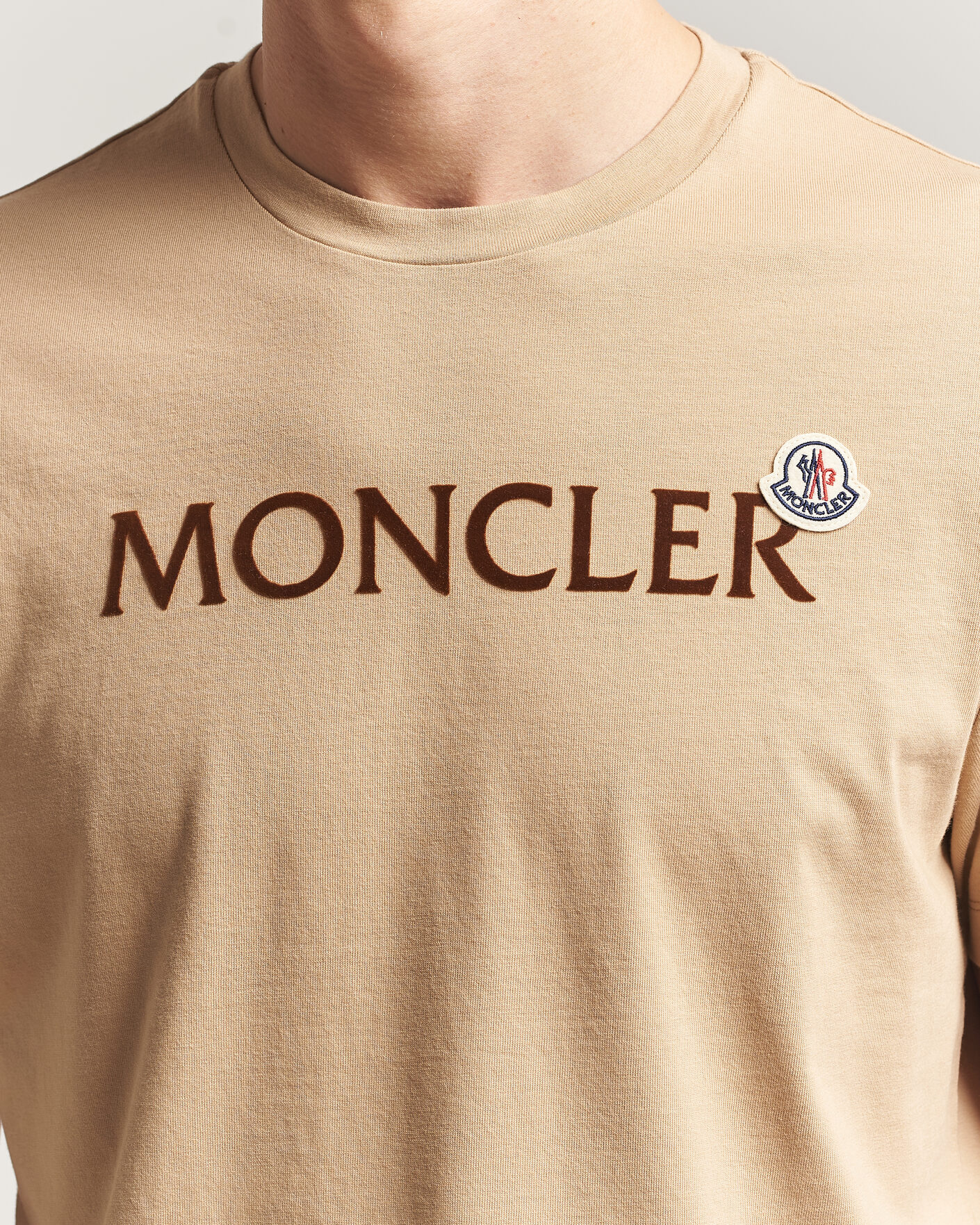 Mies | T-paidat | Moncler | Lettering Logo T-Shirt Beige