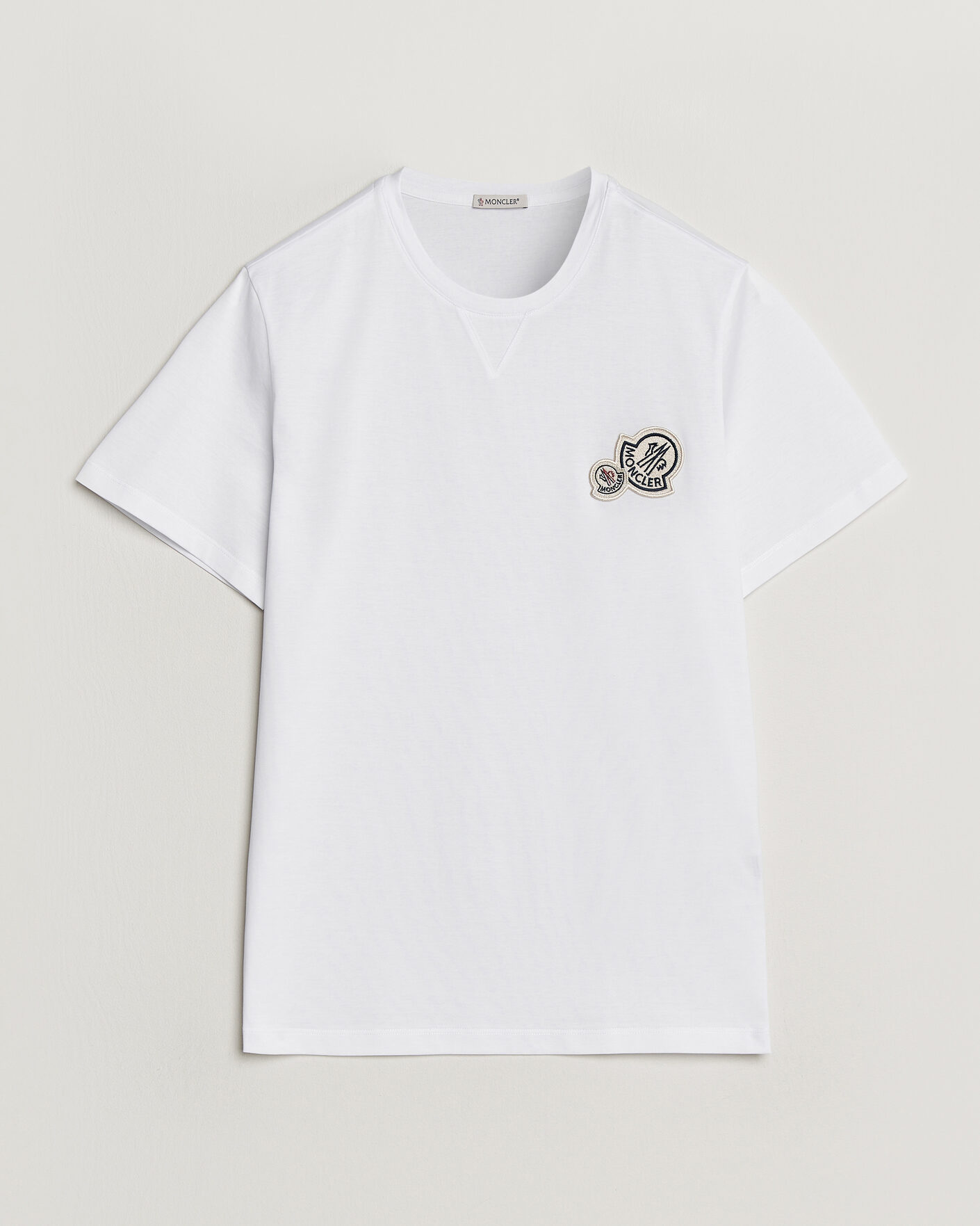 Mies | T-paidat | Moncler | Double Logo T-Shirt White