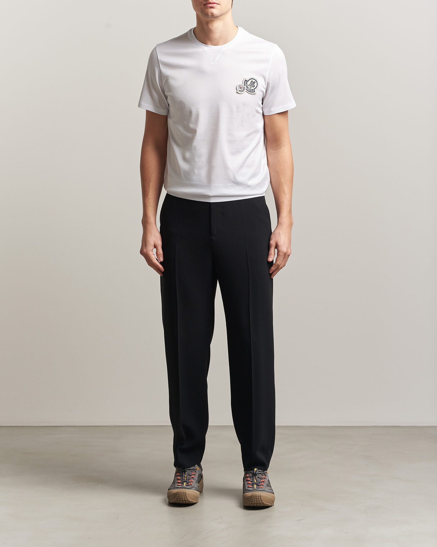 Mies | T-paidat | Moncler | Double Logo T-Shirt White
