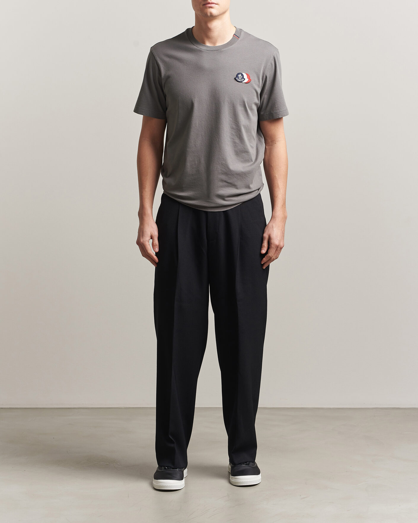 Mies | T-paidat | Moncler | Tricolore Logo T-Shirt Grey