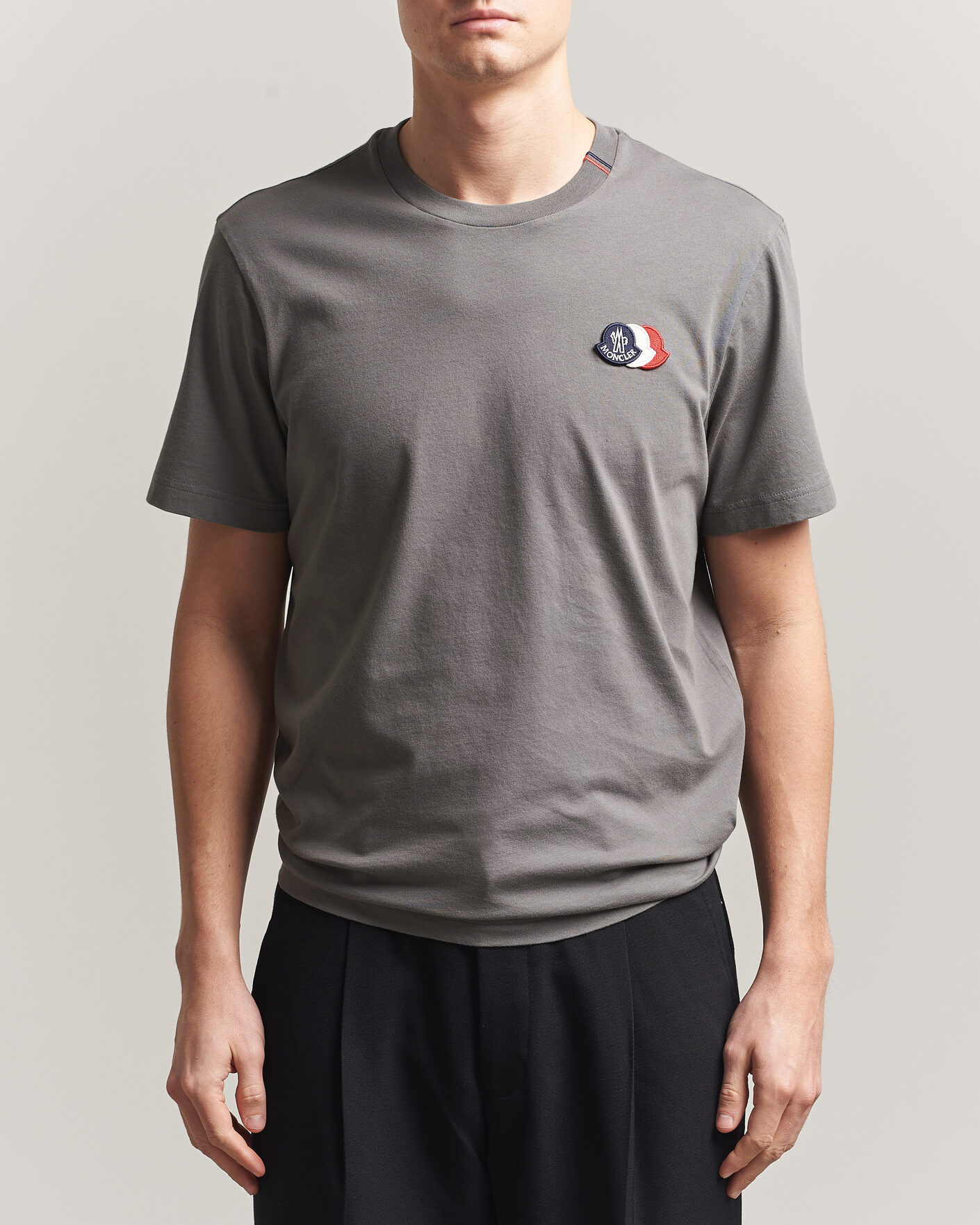 Mies | T-paidat | Moncler | Tricolore Logo T-Shirt Grey