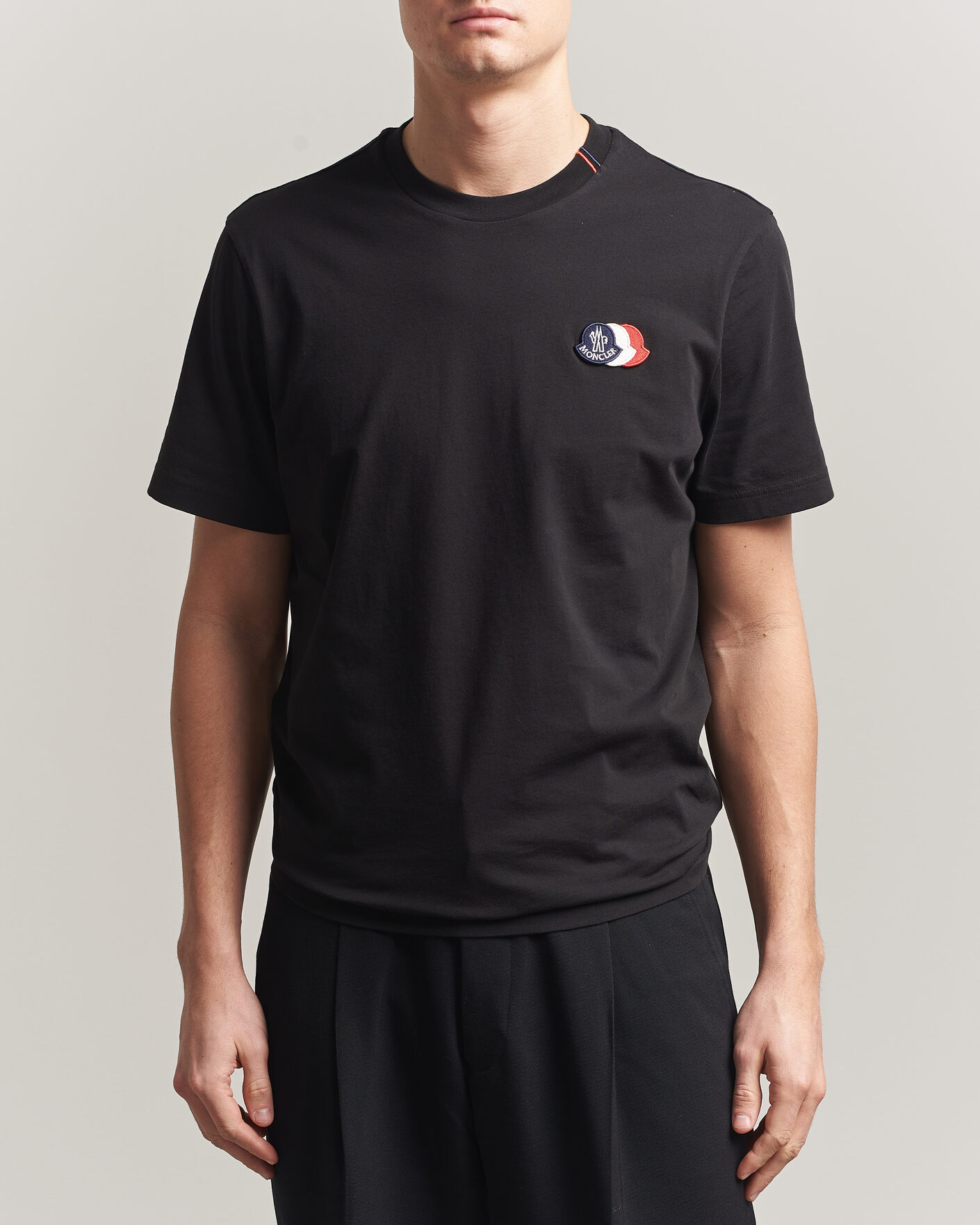 Mies | T-paidat | Moncler | Tricolore Logo T-Shirt Black
