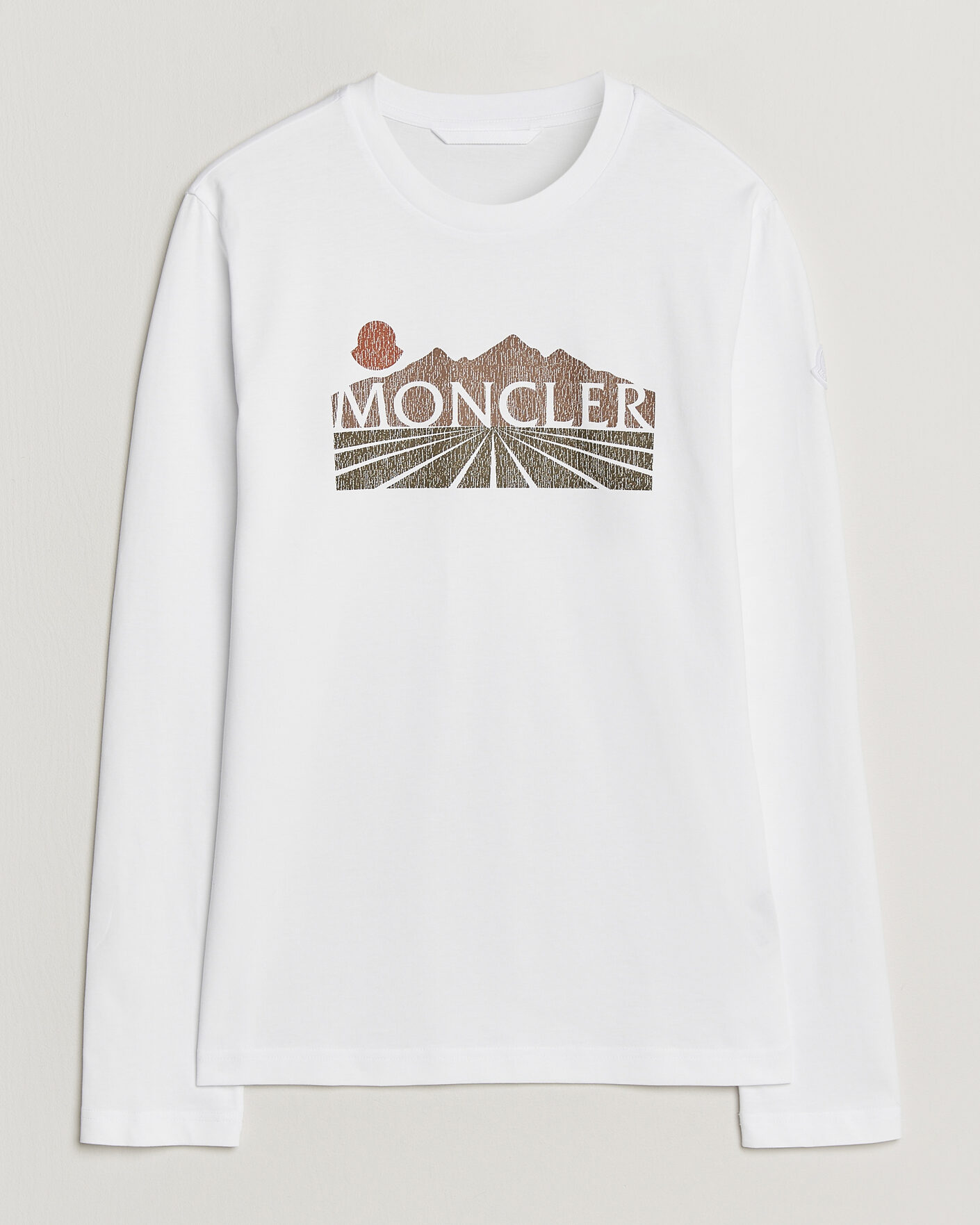 Mies | T-paidat | Moncler | Graphic Long Sleeve T-Shirt White