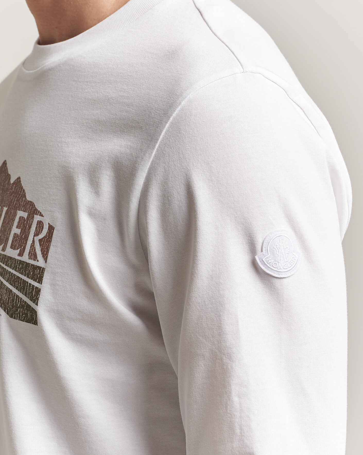 Mies | T-paidat | Moncler | Graphic Long Sleeve T-Shirt White