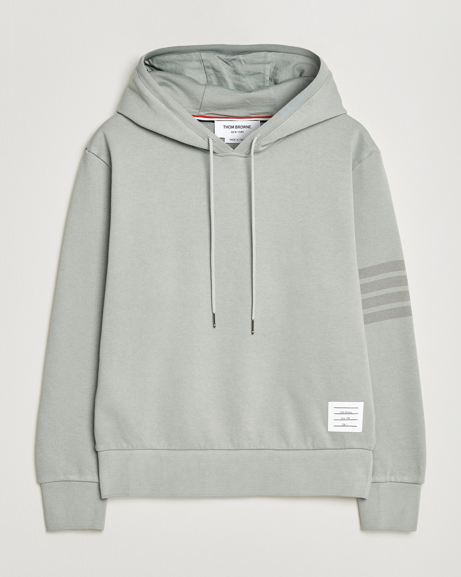 Mies | Puserot | Thom Browne | Overdyed 4-Bar Hoodie Light Grey