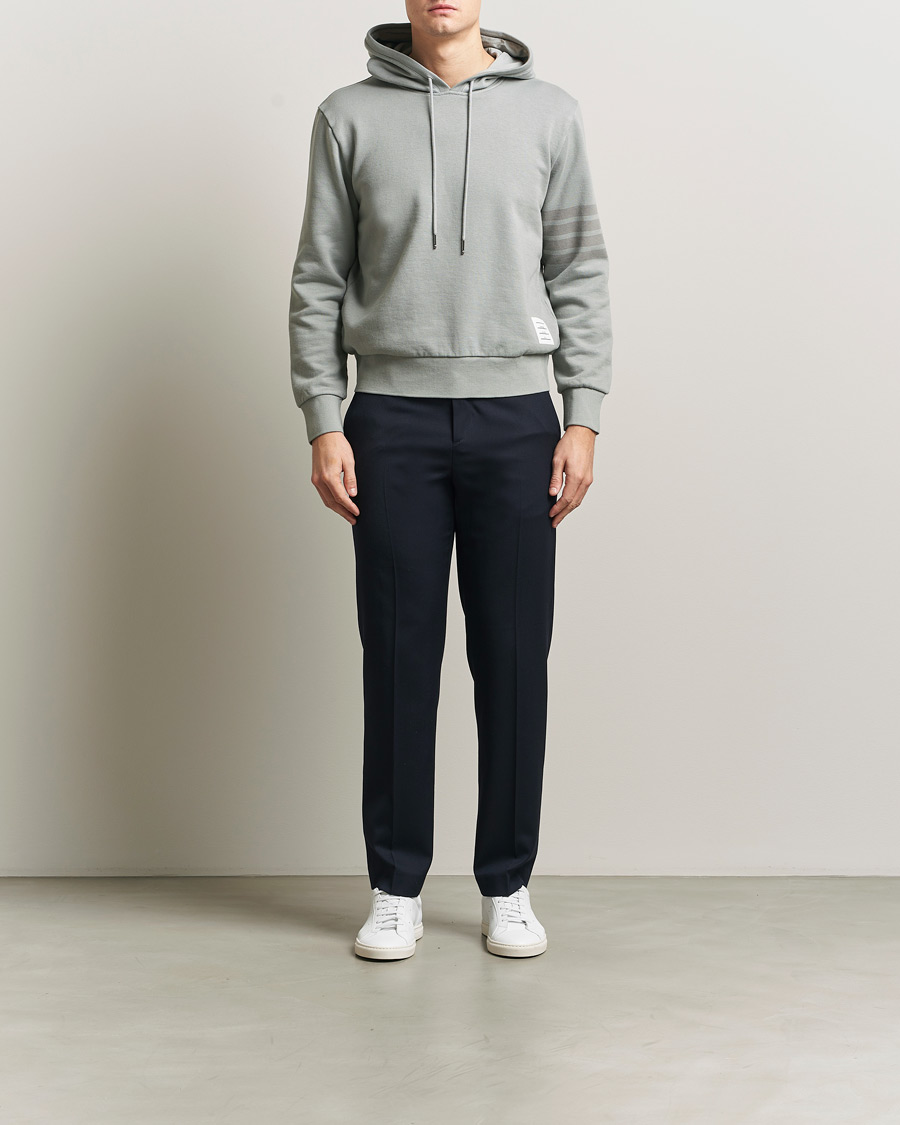 Mies | Puserot | Thom Browne | Overdyed 4-Bar Hoodie Light Grey