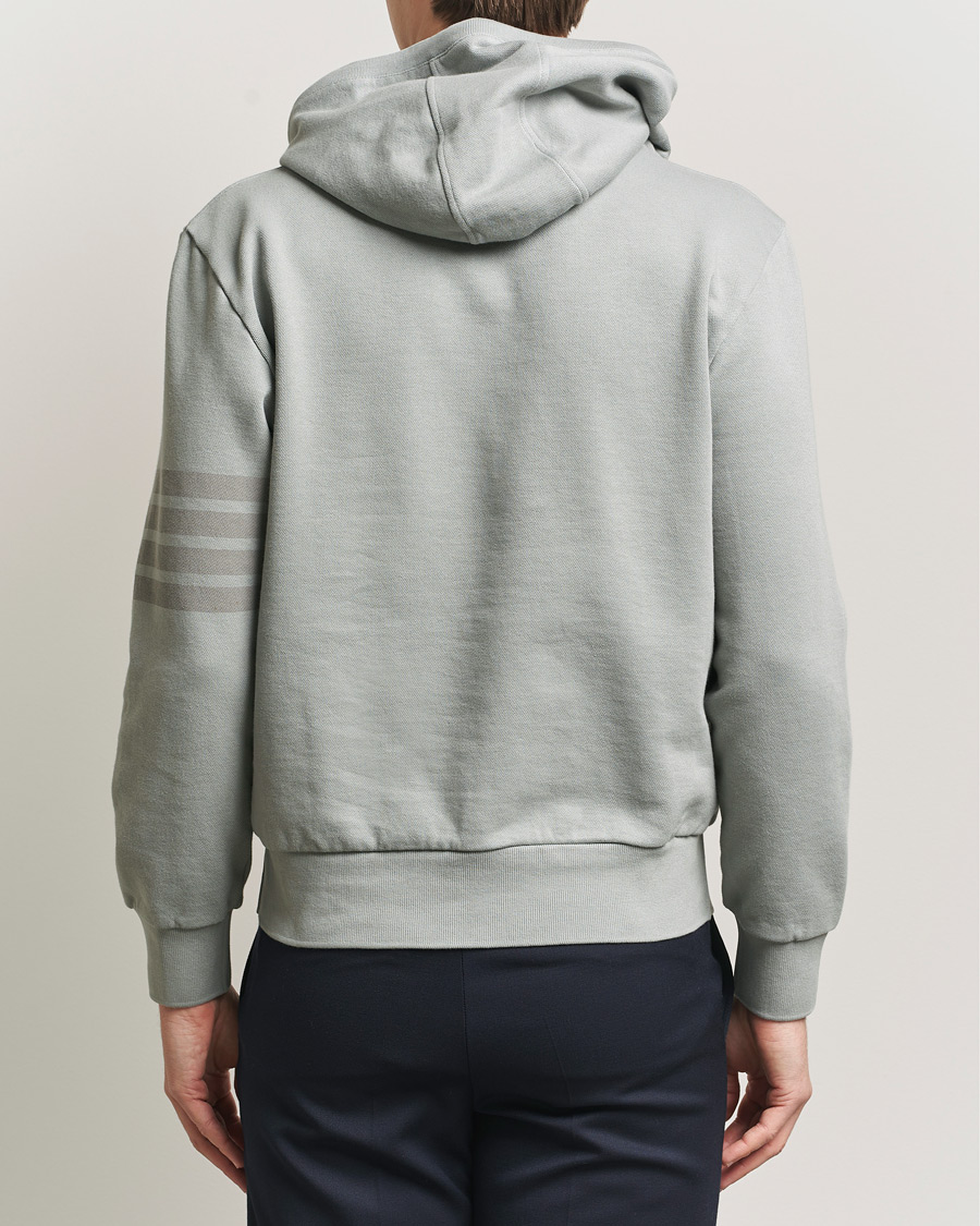Mies | Puserot | Thom Browne | Overdyed 4-Bar Hoodie Light Grey