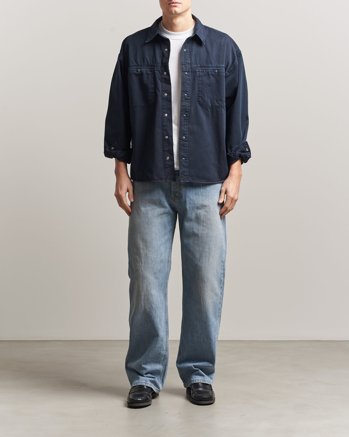 Mies | Kauluspaidat | Jeanerica | André Pocket Overshirt Blue Black