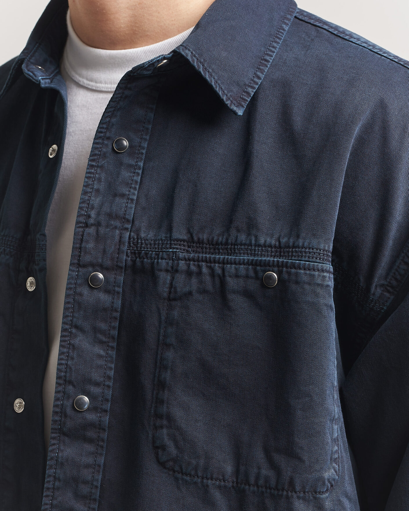 Mies | Kauluspaidat | Jeanerica | André Pocket Overshirt Blue Black