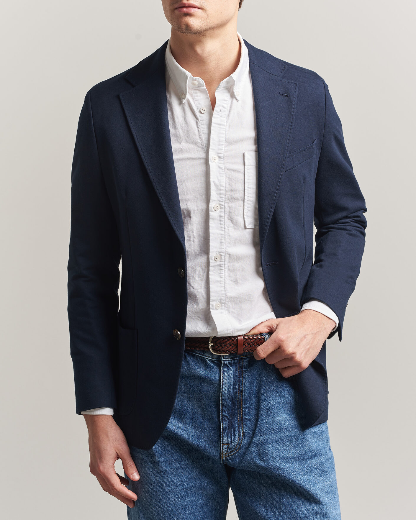 Mies | Pikkutakit | Morris | Cotton Jersey Blazer Navy