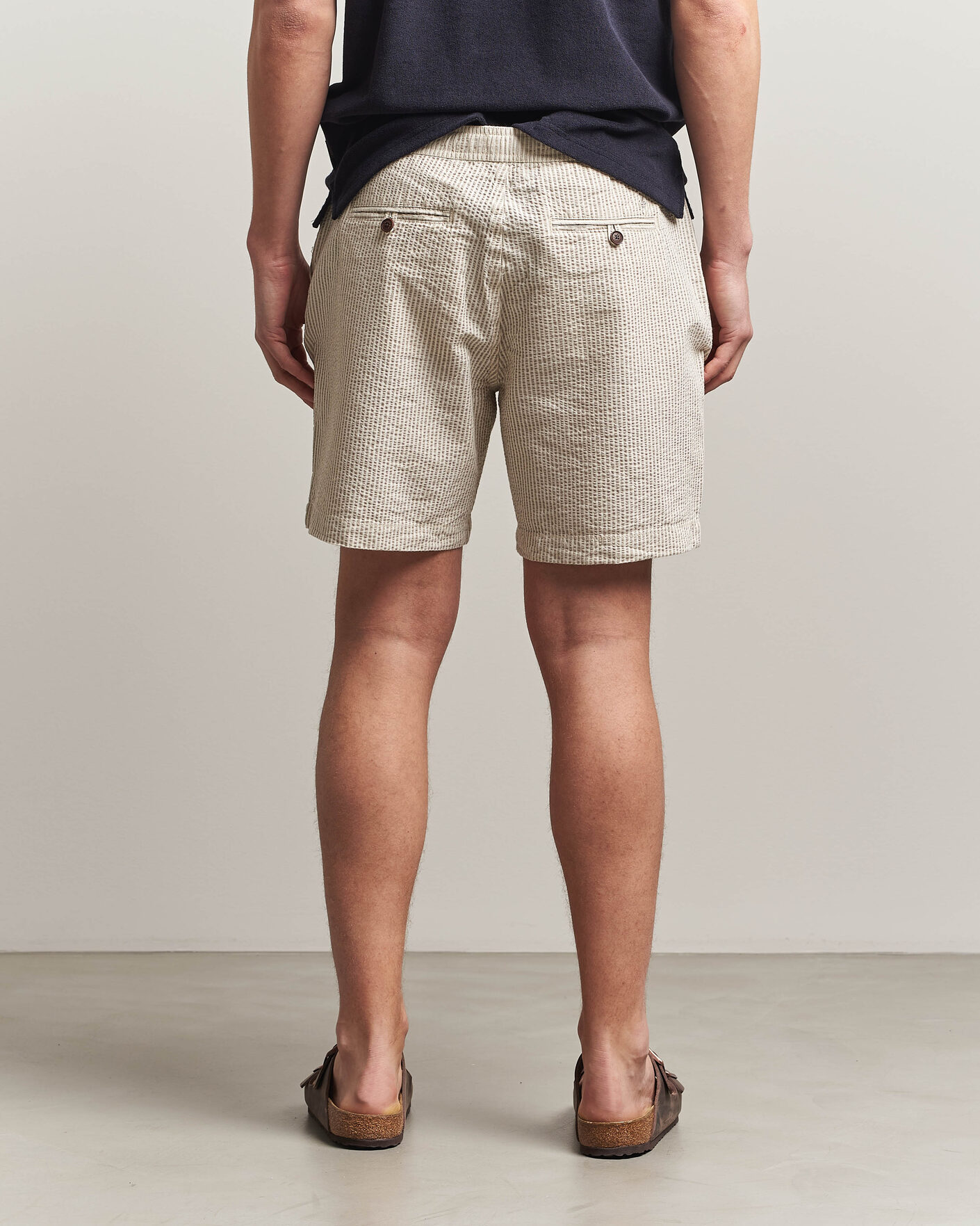 Mies | Shortsit | Morris | Fenix Seersucker Shorts Khaki