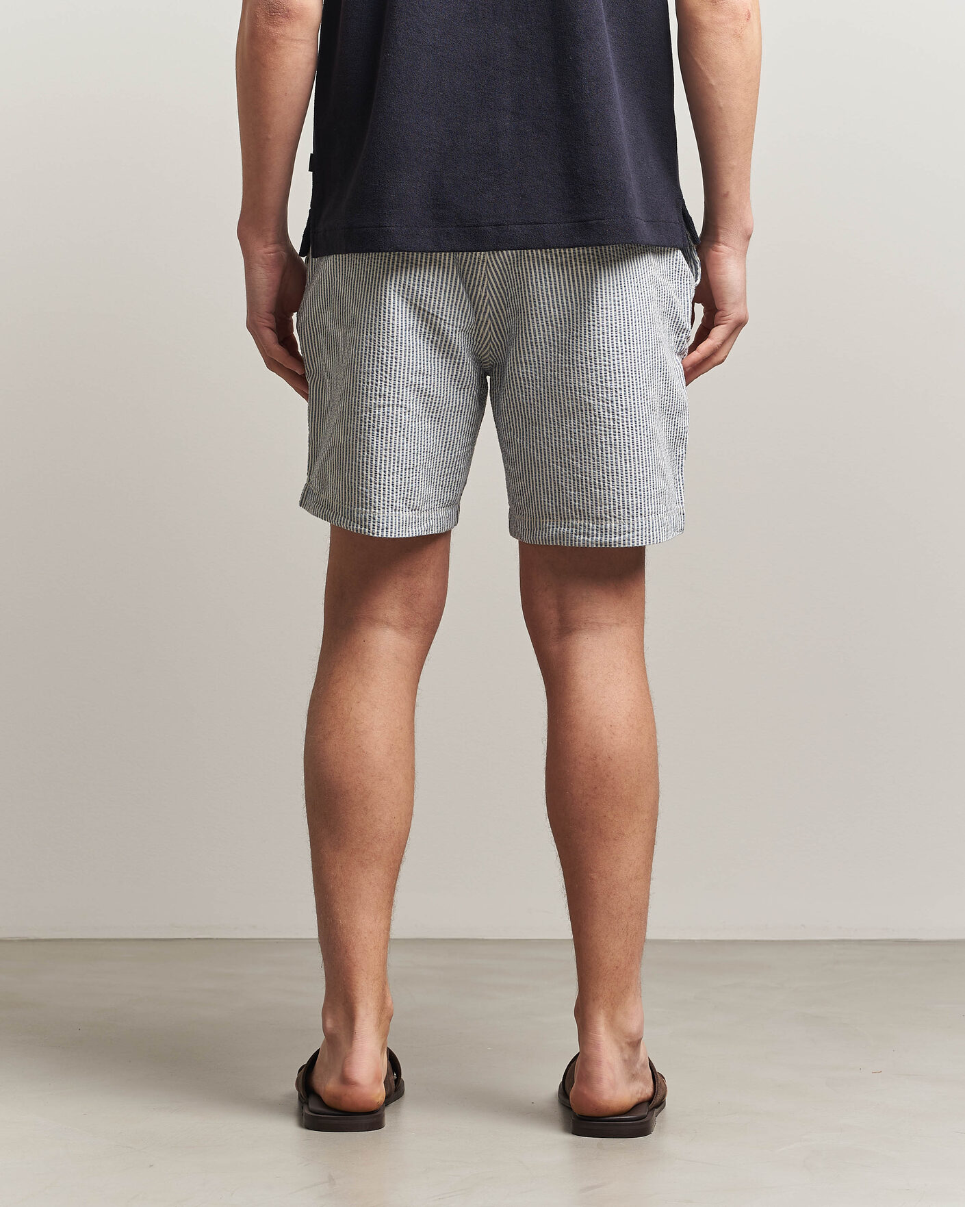Mies | Shortsit | Morris | Fenix Seersucker Shorts Light Blue
