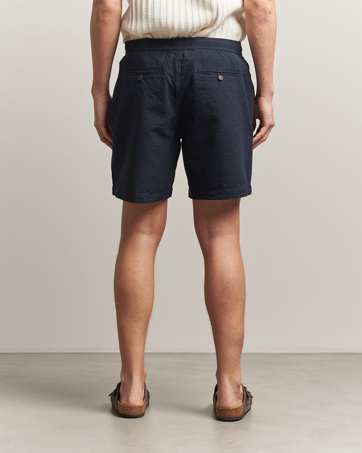 Mies | Shortsit | Morris | Fenix Seersucker Shorts Dark Blue