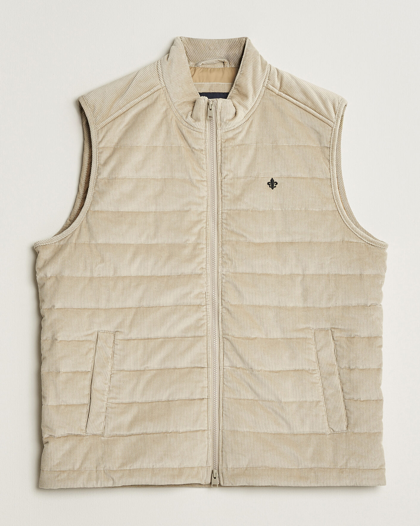 Mies | Ulkoliivit | Morris | Teddy Quilted Corduroy Vest Khaki