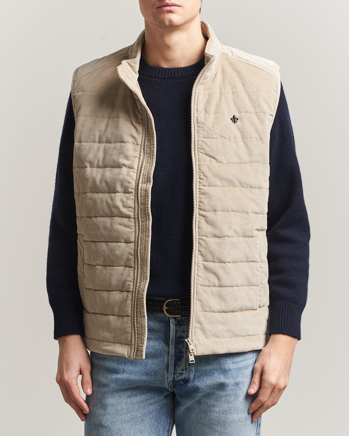 Mies | Ulkoliivit | Morris | Teddy Quilted Corduroy Vest Khaki