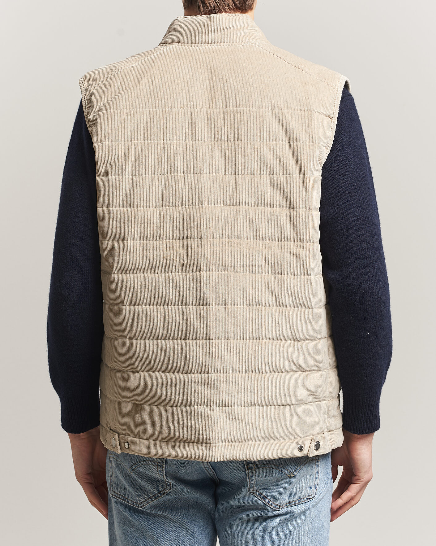 Mies | Ulkoliivit | Morris | Teddy Quilted Corduroy Vest Khaki