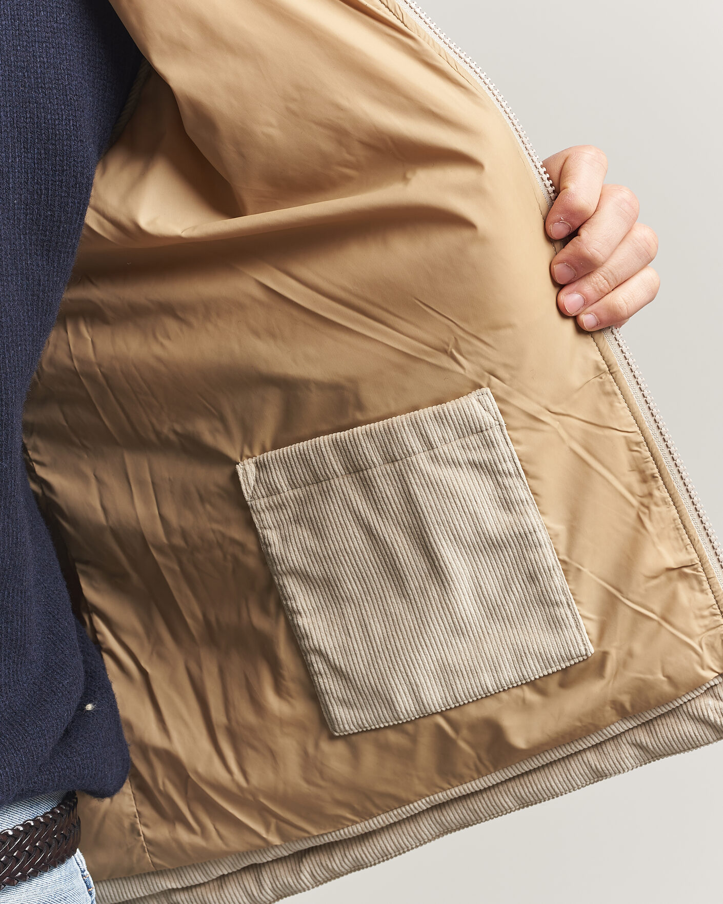 Mies | Ulkoliivit | Morris | Teddy Quilted Corduroy Vest Khaki