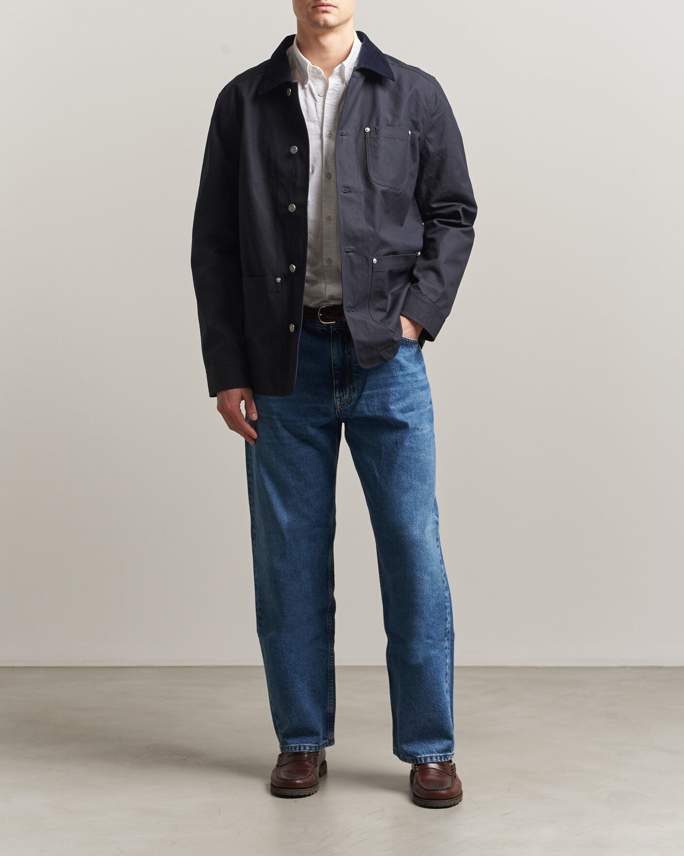 Mies | Takit | Morris | Belmont Wax Shirt Jacket Navy
