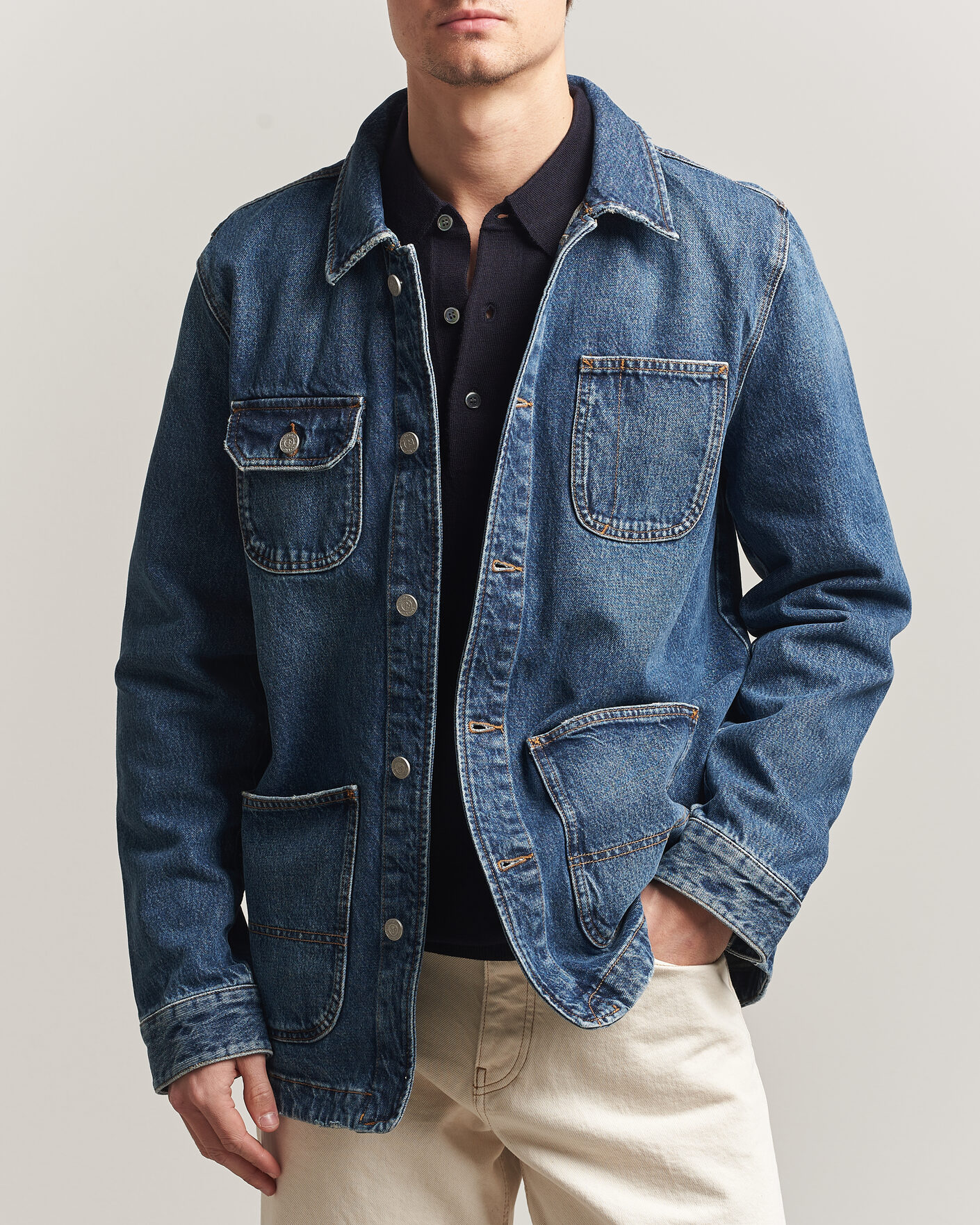 Mies | Takit | Morris | Denim Shirt Jacket Blue