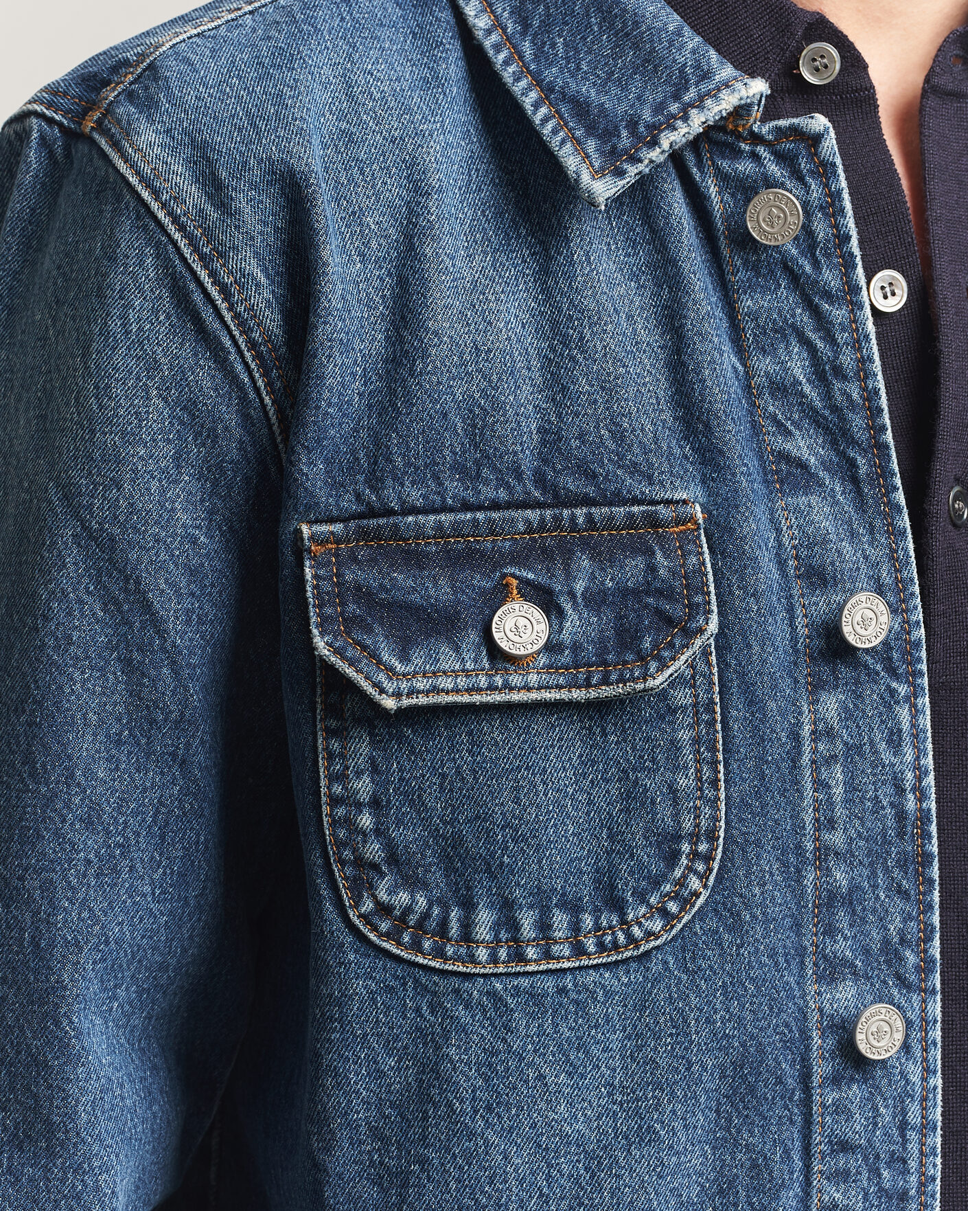 Mies | Takit | Morris | Denim Shirt Jacket Blue