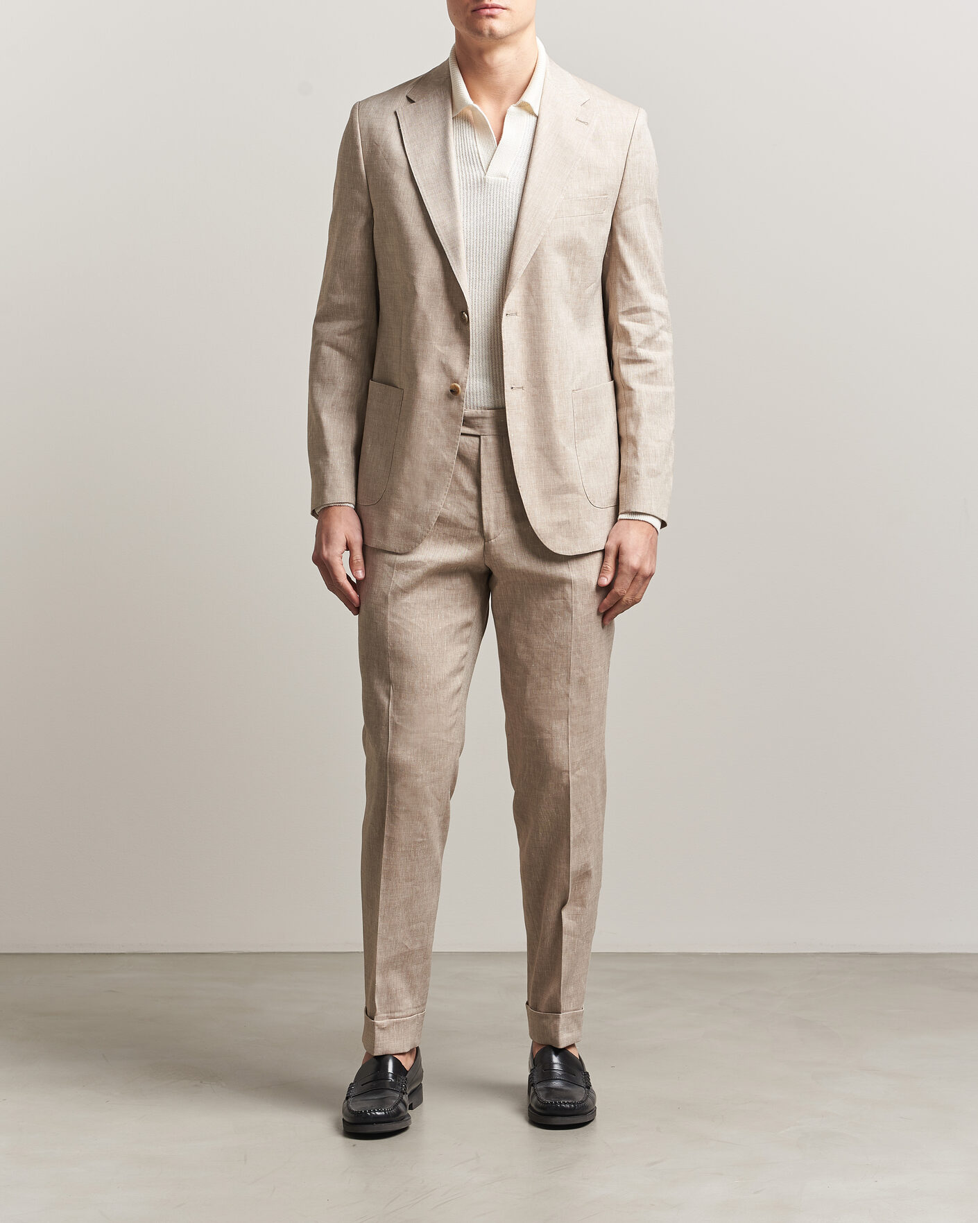 Mies | Pikkutakit | Morris | Linen Suit Blazer Khaki