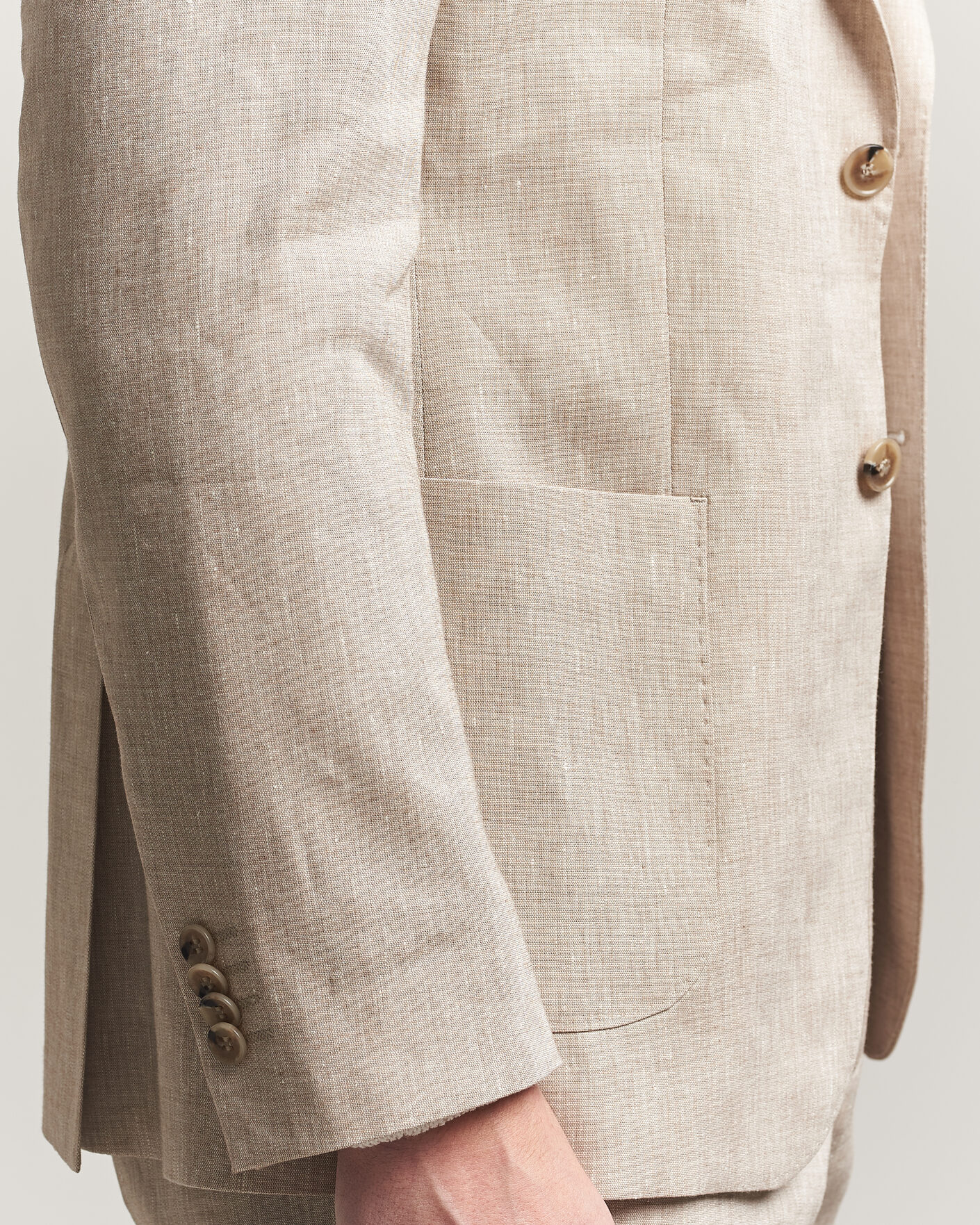 Mies | Pikkutakit | Morris | Linen Suit Blazer Khaki