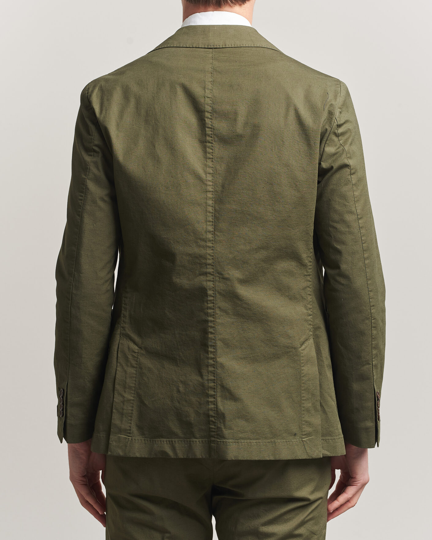Mies | Pikkutakit | Morris | Washed Cotton Suit Blazer Olive
