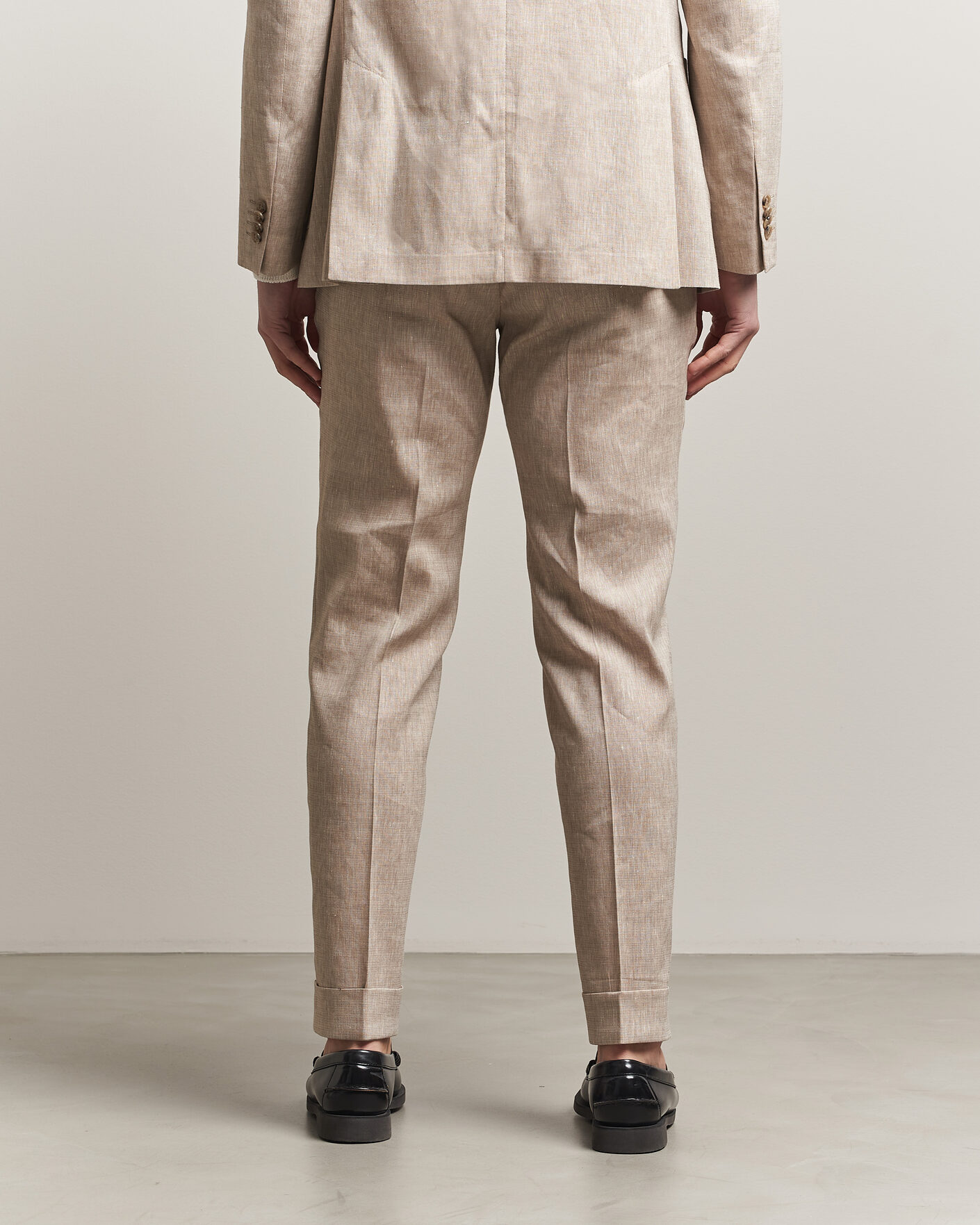 Mies | Housut | Morris | Jack Linen Trousers Khaki