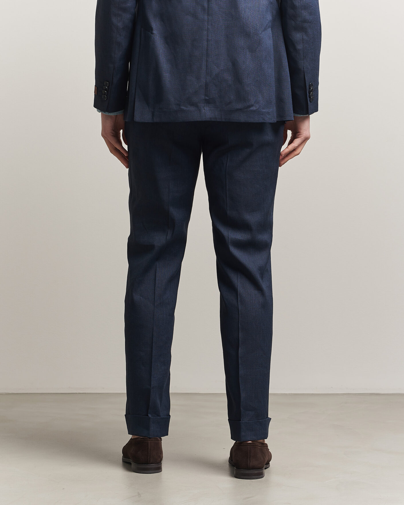 Mies | Housut | Morris | Jack Linen Trousers Navy